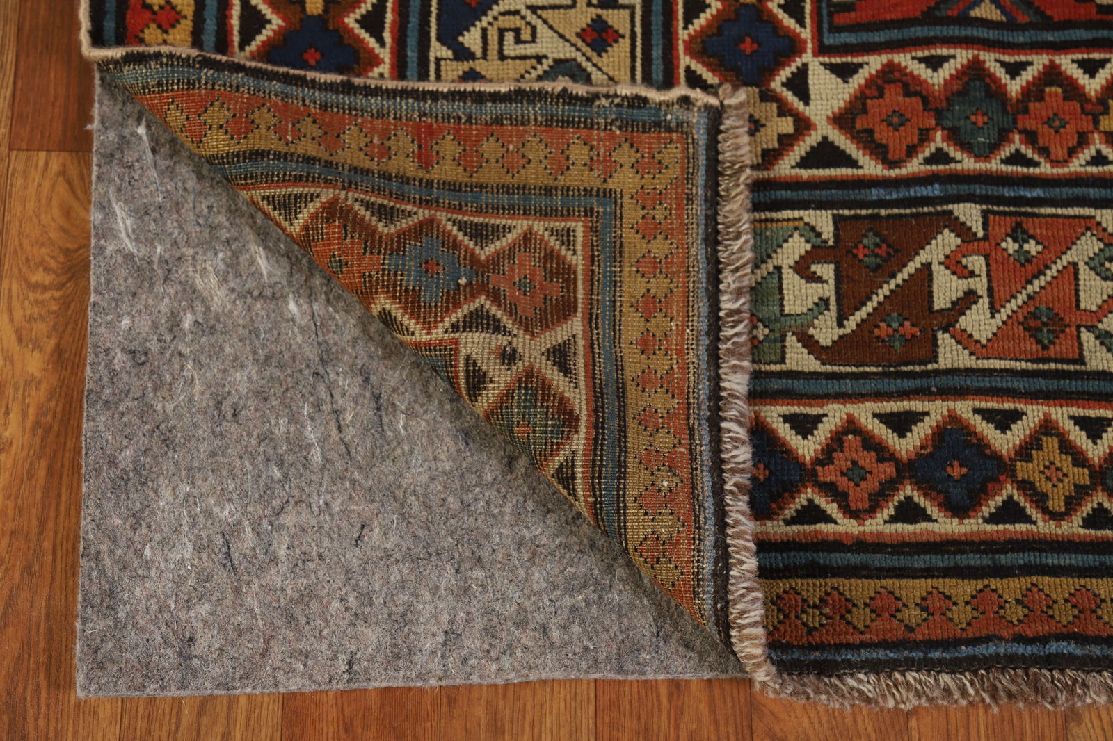 Pre-1900 Antique Wool Handmade Kazak Vegetable Dye Rug 4x8 - 8