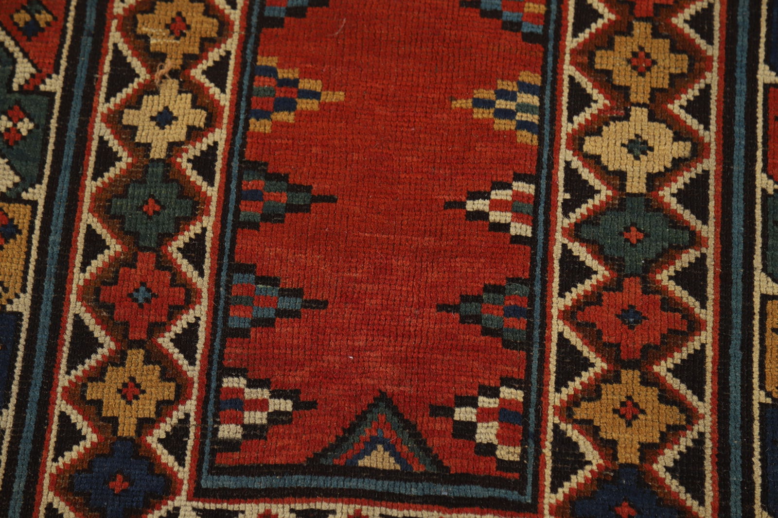 Pre-1900 Antique Wool Handmade Kazak Vegetable Dye Rug 4x8 - 9