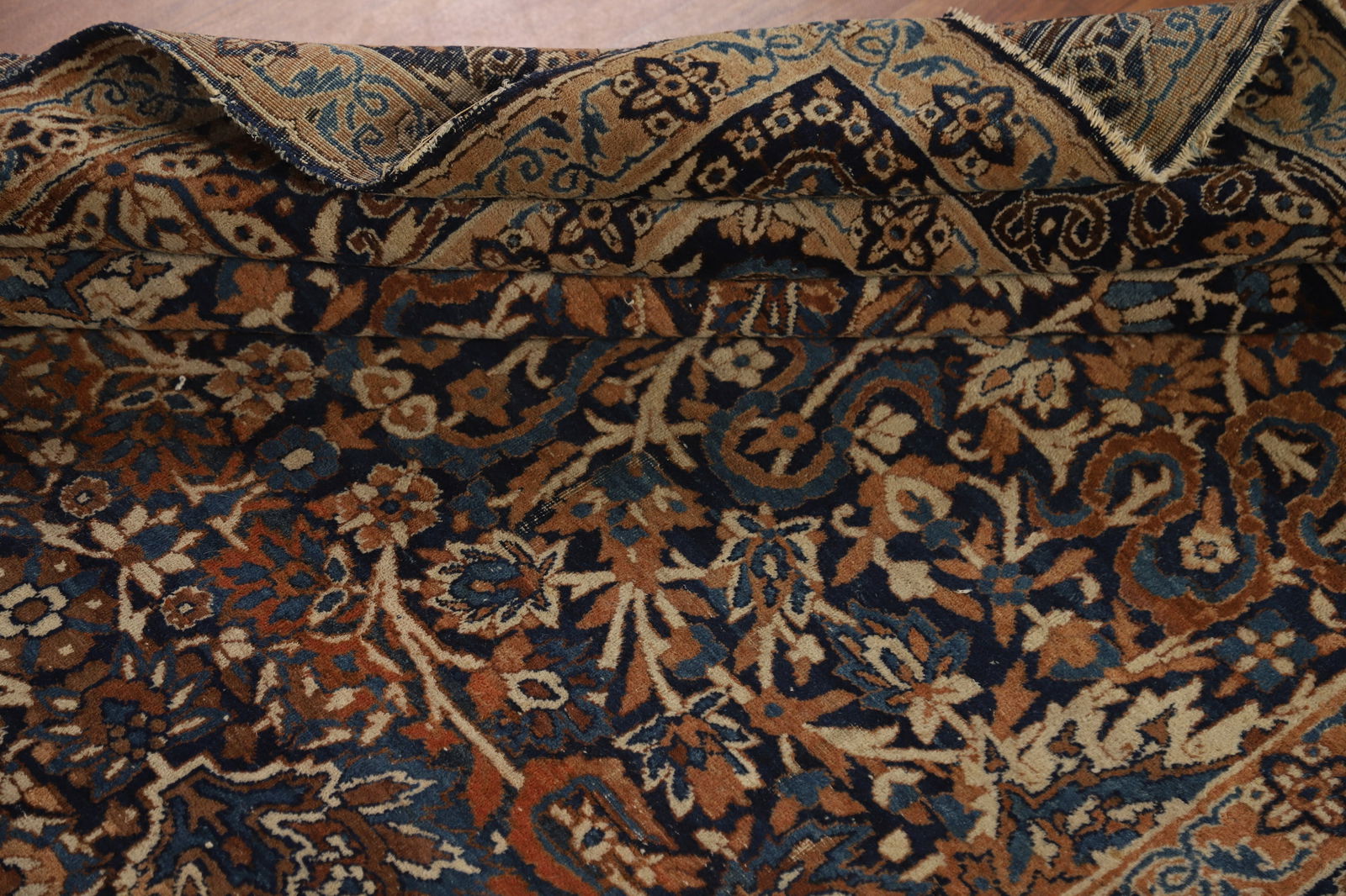 Pre-1900 Antique Vegetable Dye Kerman Ravar Persian Rug 5x7 - 16