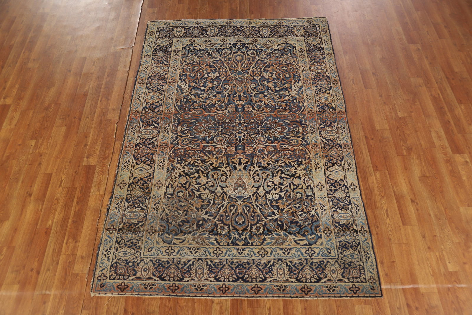 Pre-1900 Antique Vegetable Dye Kerman Ravar Persian Rug 5x7 - 3