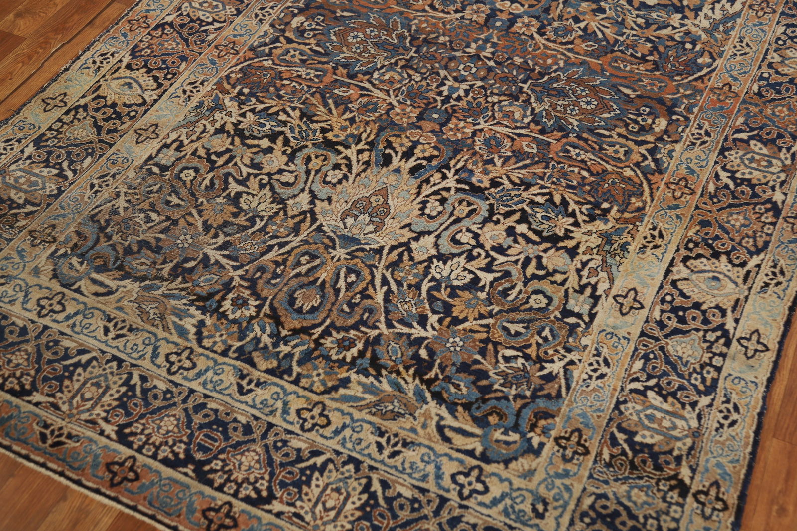 Pre-1900 Antique Vegetable Dye Kerman Ravar Persian Rug 5x7 - 7