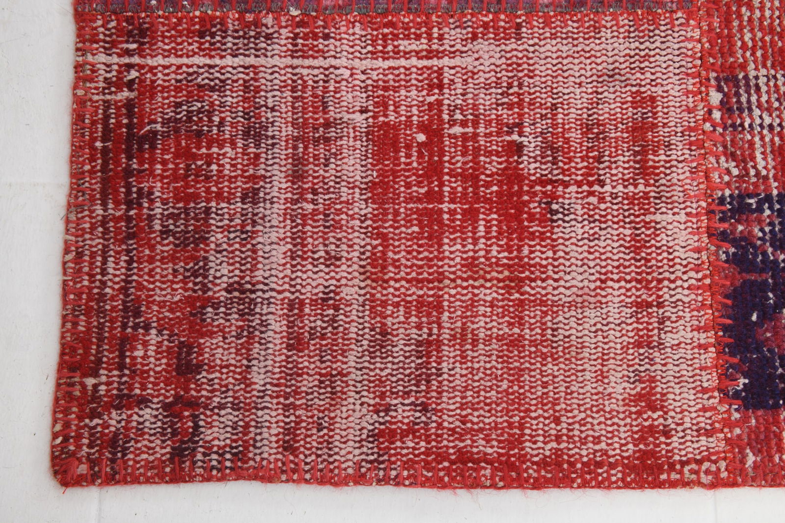 5'6'' x 7'10'' Handmade Vintage Wool Patchwork Rug - 508 - 12