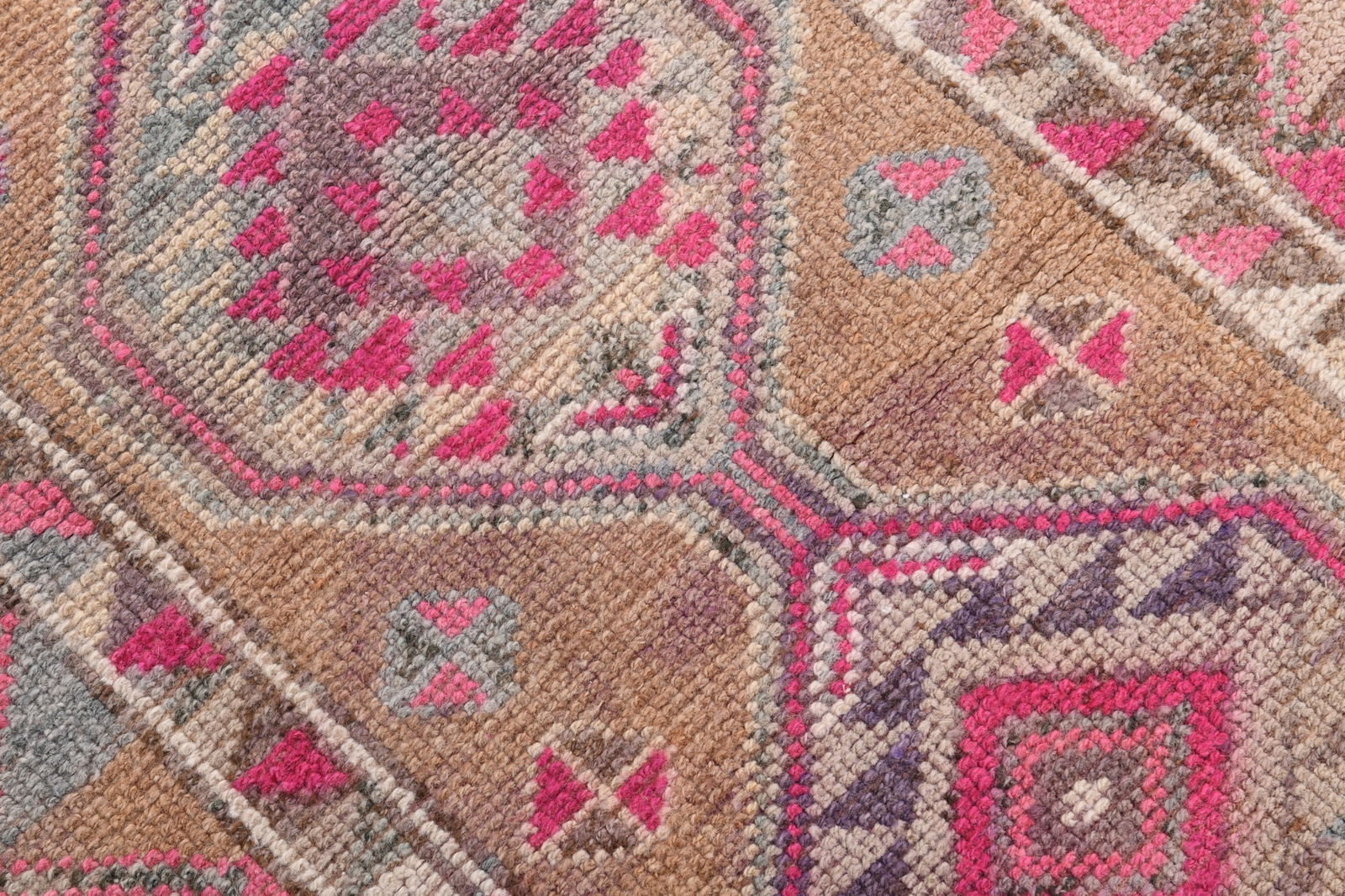 2'9'' x 11'10'' Handmade Vintage Wool Rug - 6970 - 9