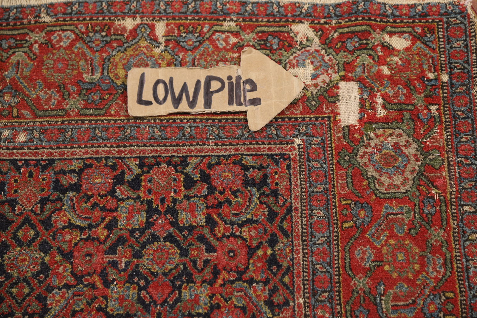 Pre-1900 Antique Vegetable Dye Signed Senneh Persian Rug 5x7 - 14