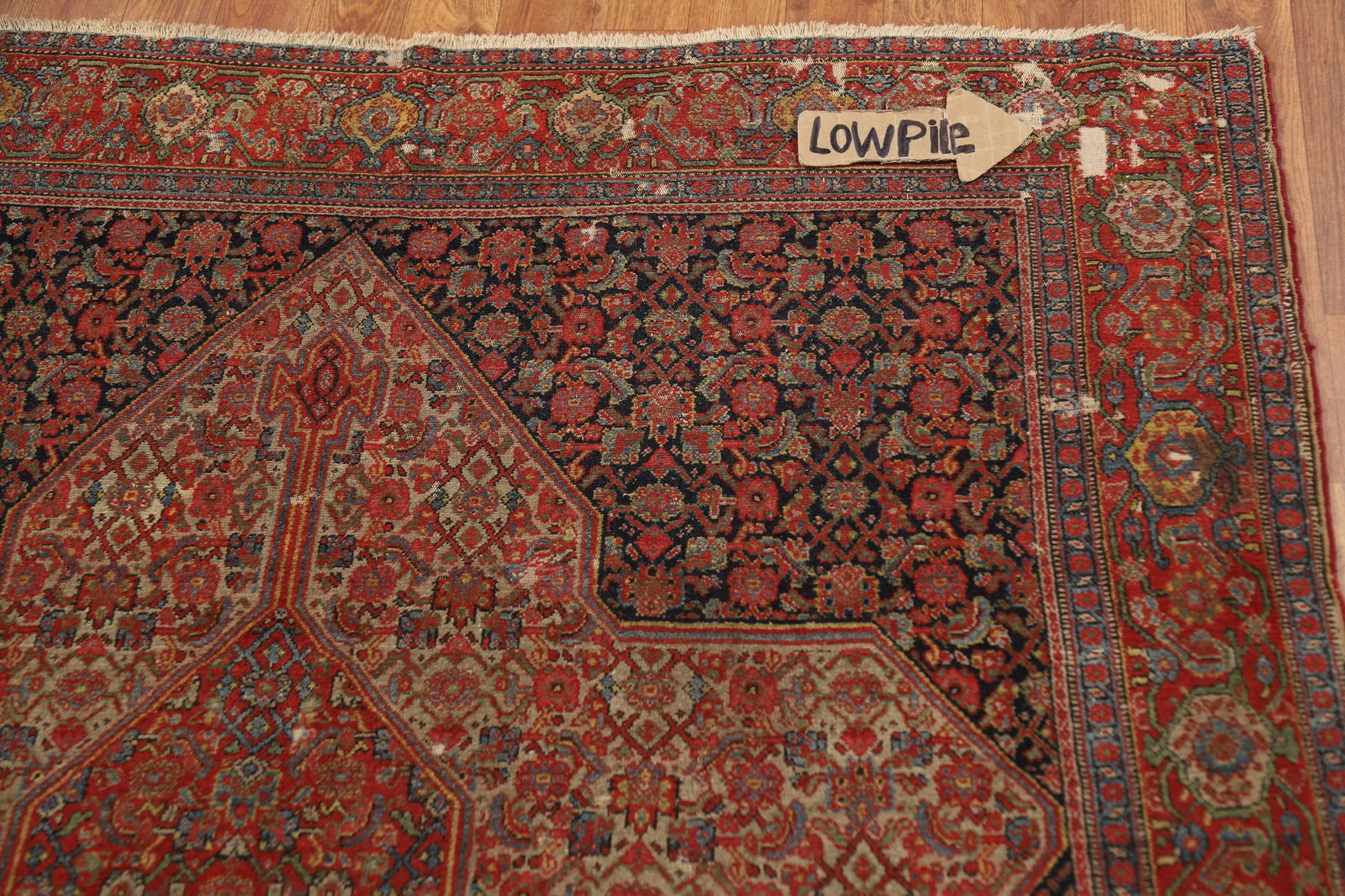 Pre-1900 Antique Vegetable Dye Signed Senneh Persian Rug 5x7 - 15
