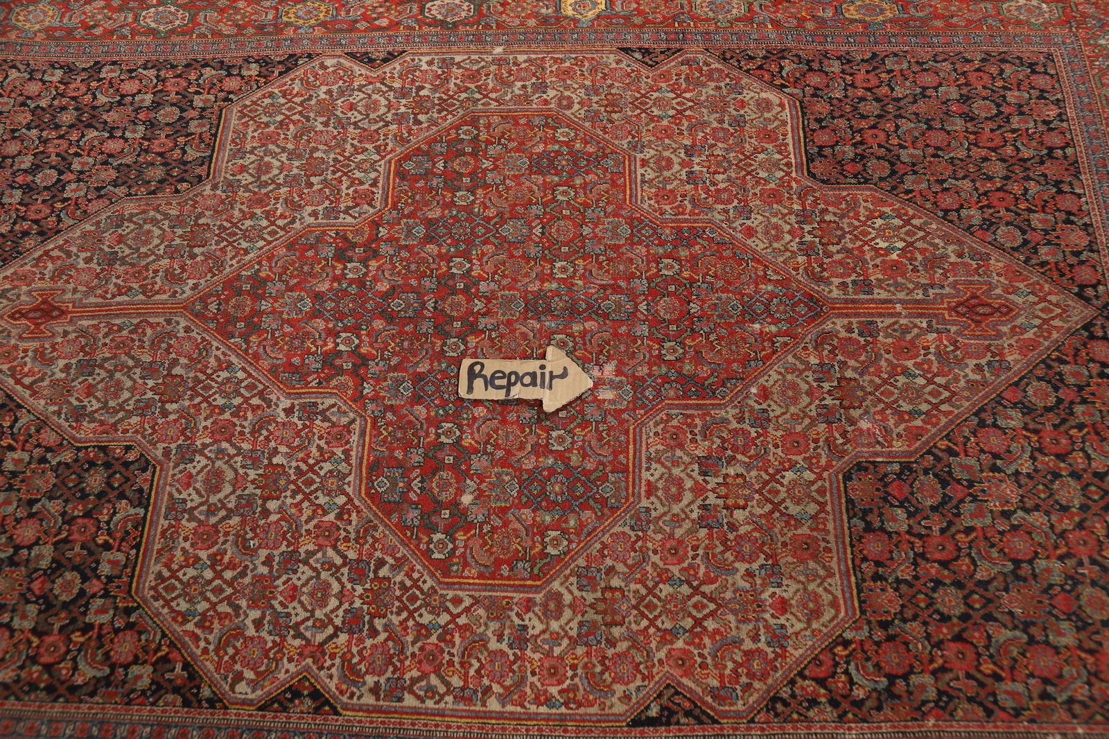 Pre-1900 Antique Vegetable Dye Signed Senneh Persian Rug 5x7 - 17