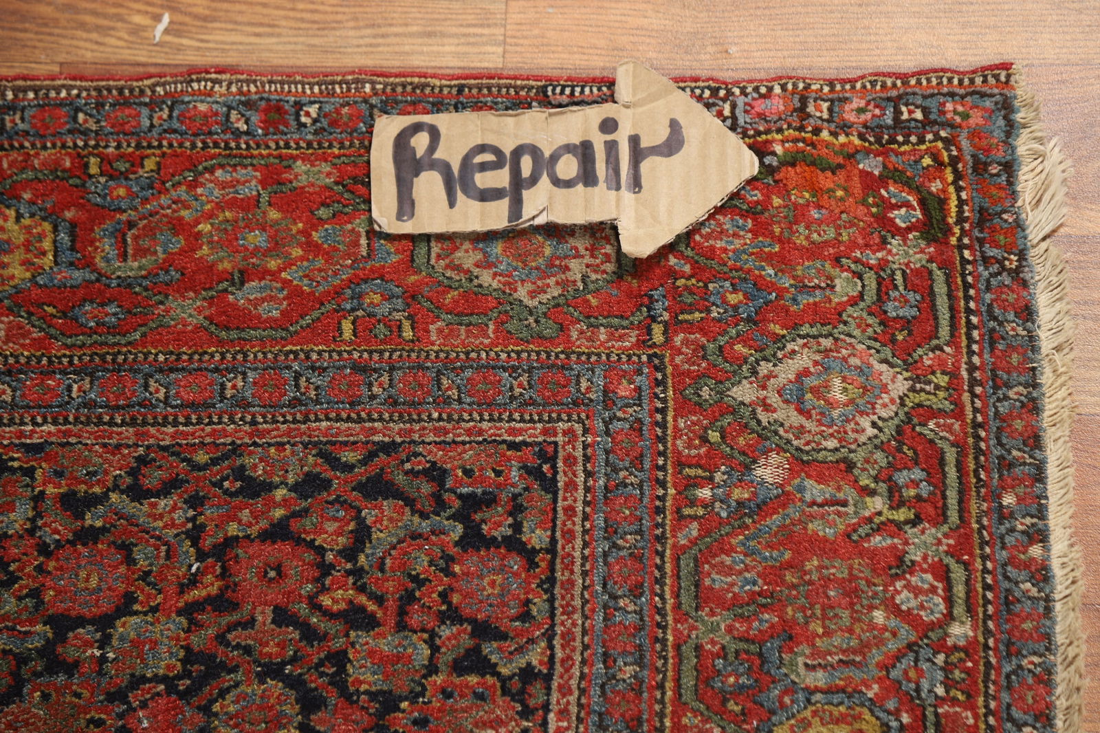 Pre-1900 Antique Vegetable Dye Signed Senneh Persian Rug 5x7 - 18