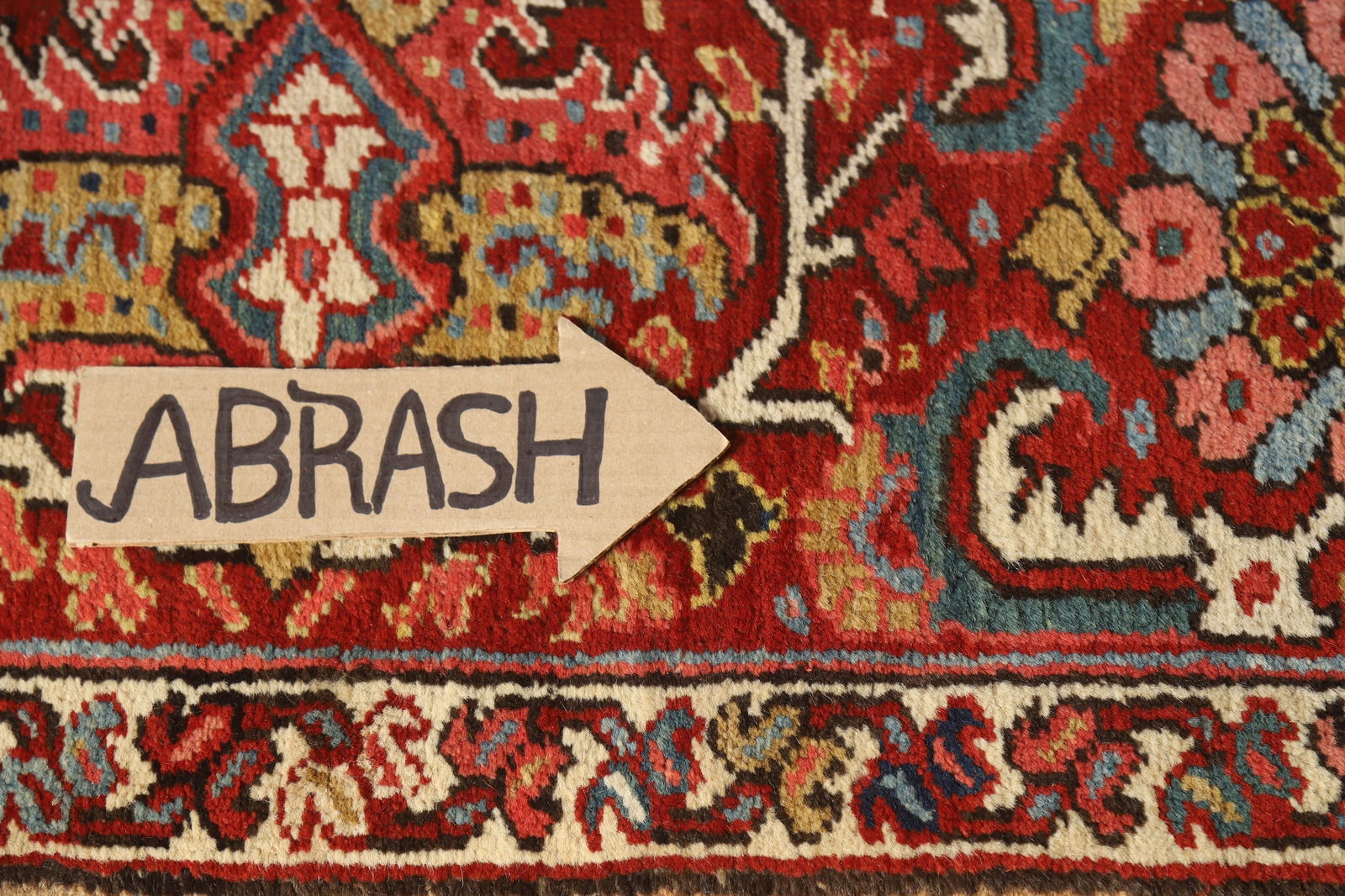 Antique Vegetable Dye Heriz Serapi Persian Area Rug 10x12 - 15