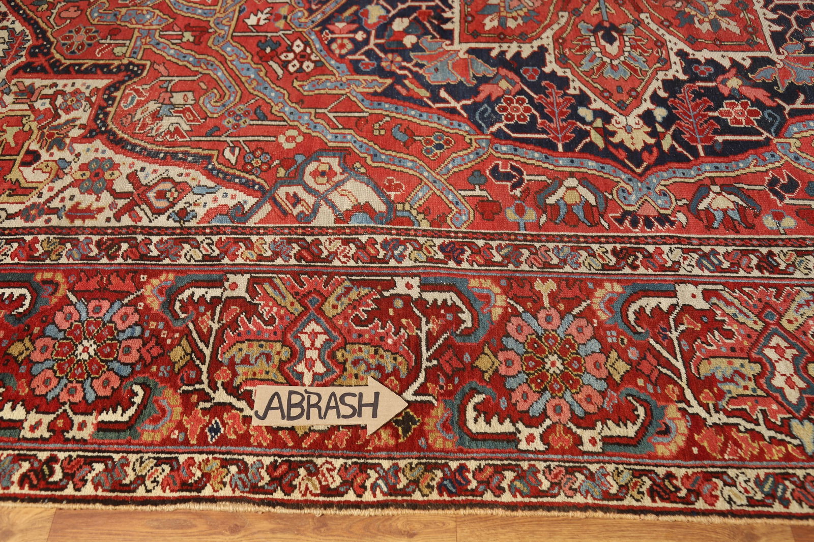 Antique Vegetable Dye Heriz Serapi Persian Area Rug 10x12 - 16