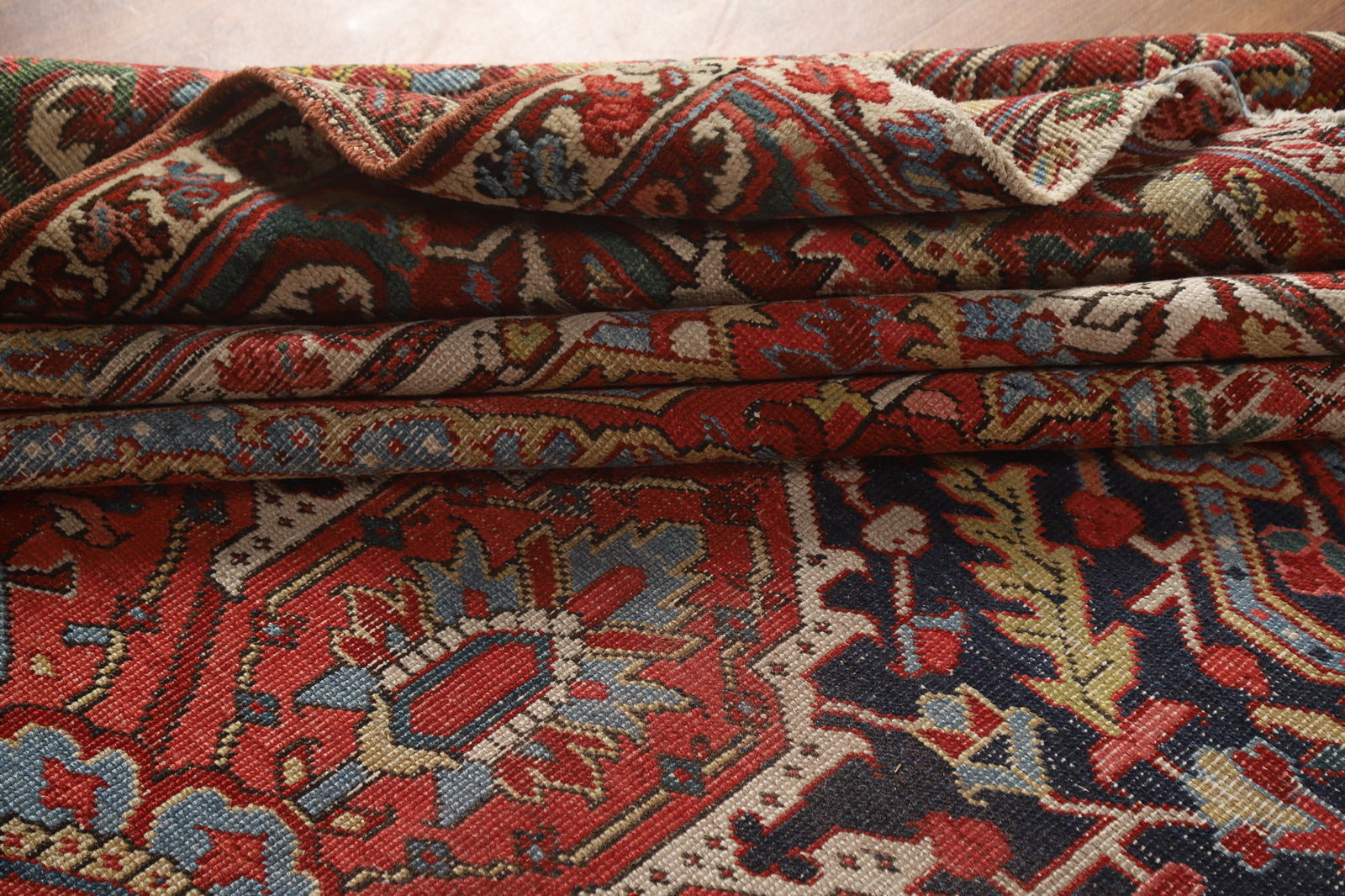 Antique Vegetable Dye Heriz Serapi Persian Area Rug 10x12 - 20