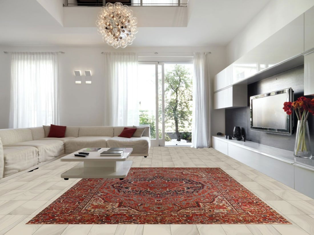 Antique Vegetable Dye Heriz Serapi Persian Area Rug 10x12 - 2