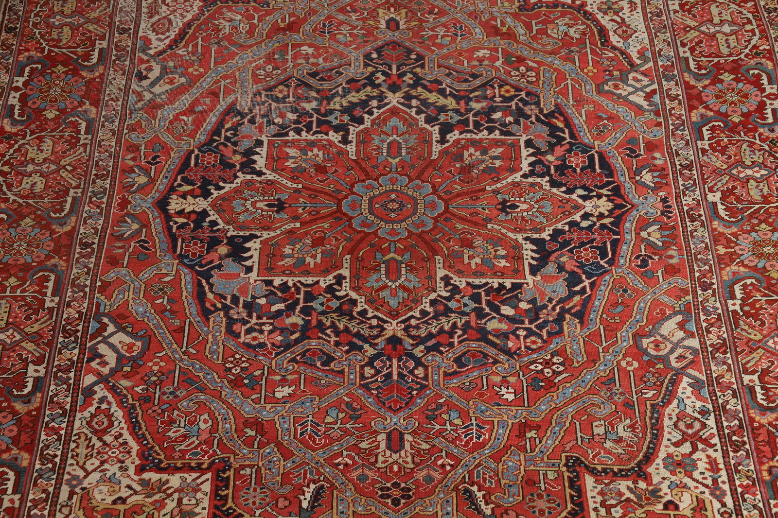 Antique Vegetable Dye Heriz Serapi Persian Area Rug 10x12 - 4