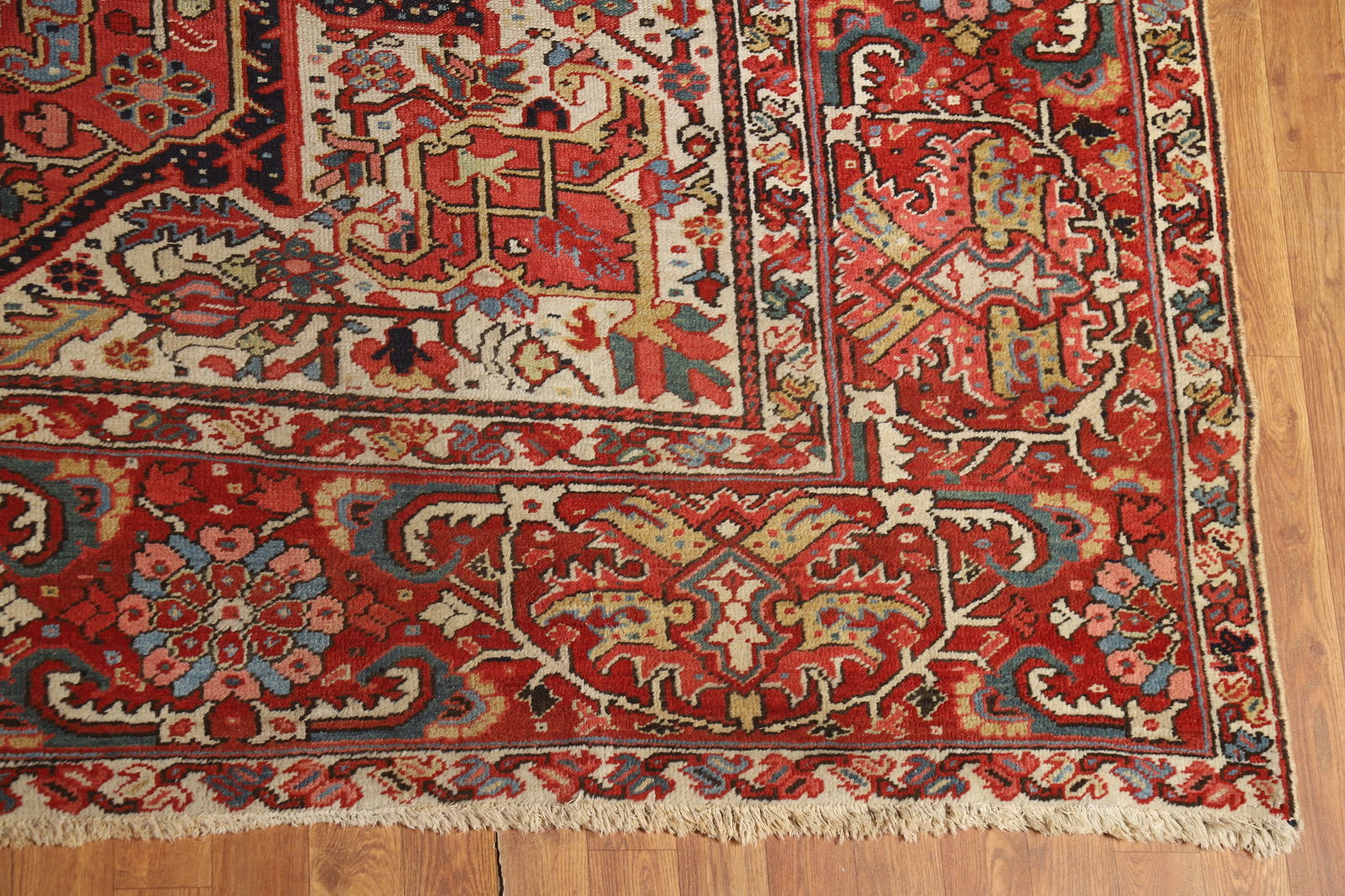 Antique Vegetable Dye Heriz Serapi Persian Area Rug 10x12 - 5