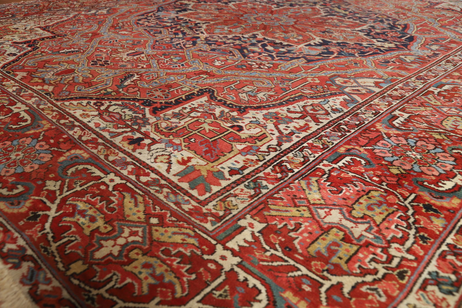 Antique Vegetable Dye Heriz Serapi Persian Area Rug 10x12 - 6