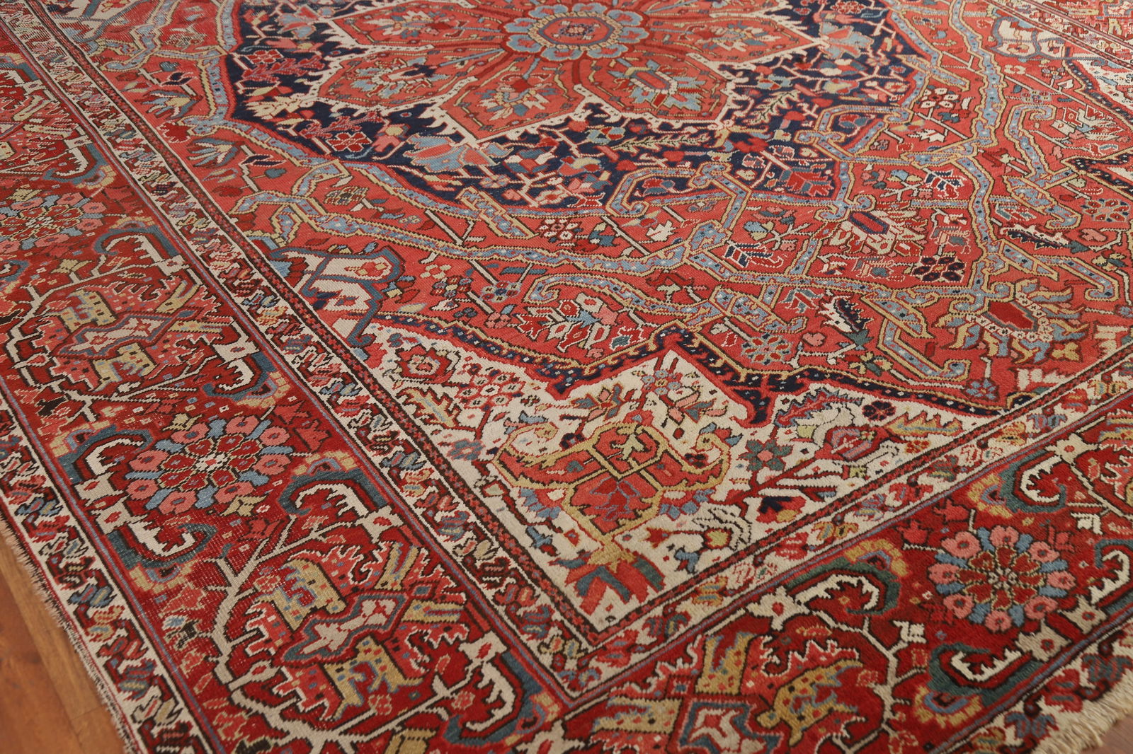 Antique Vegetable Dye Heriz Serapi Persian Area Rug 10x12 - 7