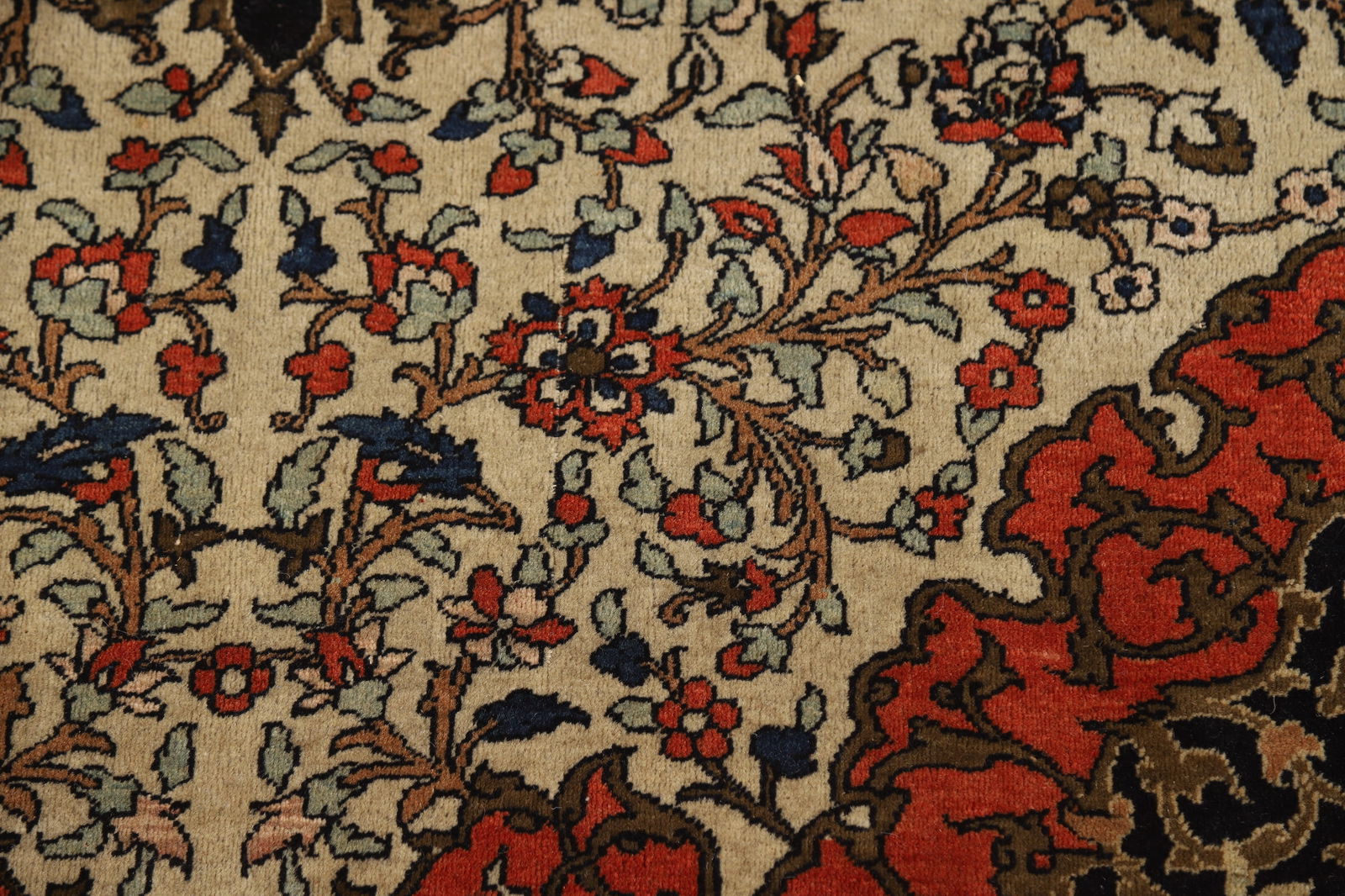 Pre-1900 Antique Vegetable Dye Sarouk Farahan Persian Rug 4x7 - 10