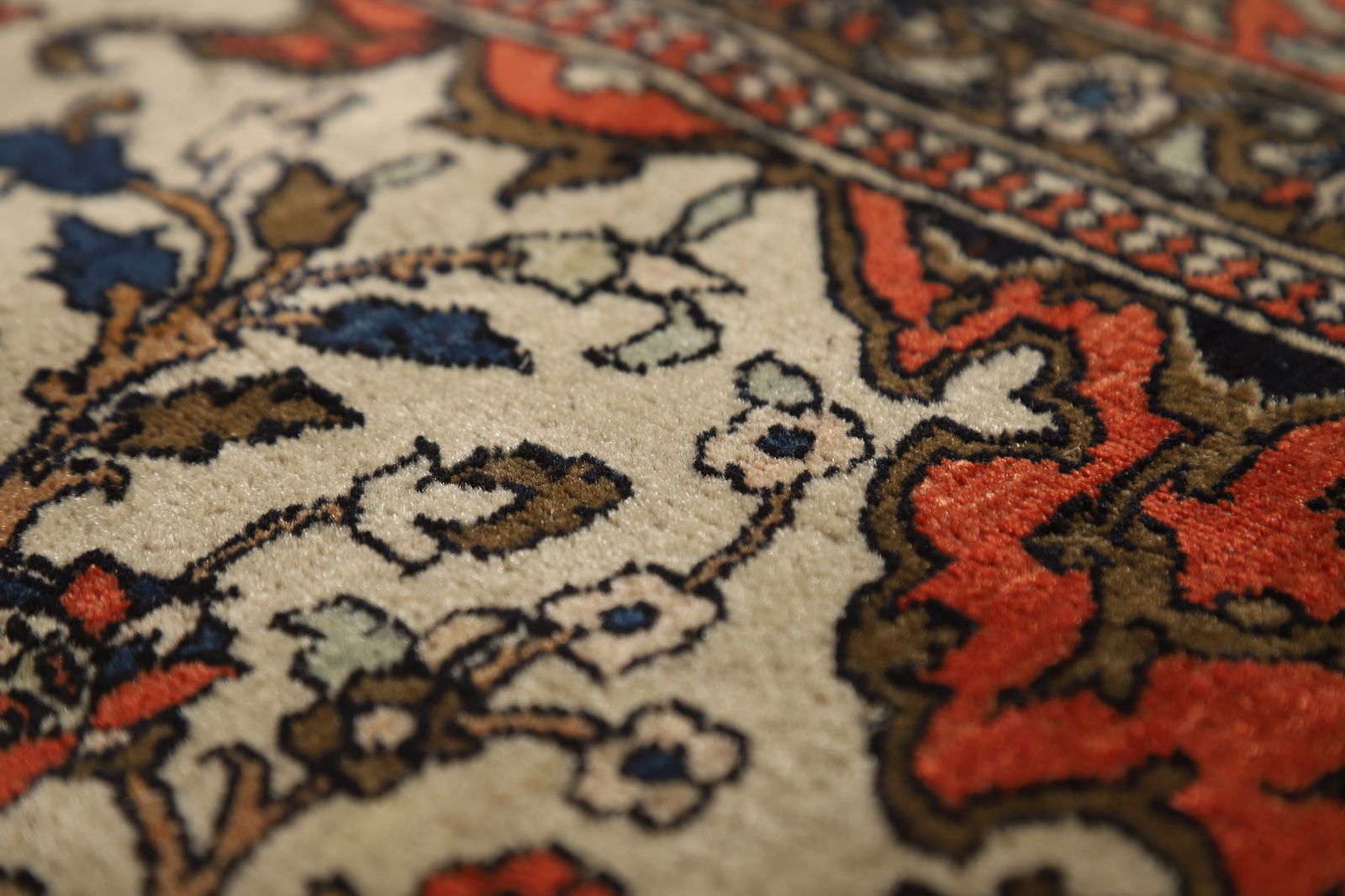 Pre-1900 Antique Vegetable Dye Sarouk Farahan Persian Rug 4x7 - 11