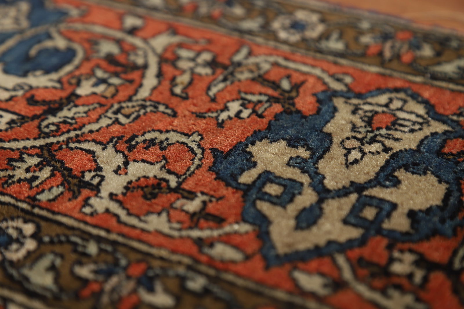 Pre-1900 Antique Vegetable Dye Sarouk Farahan Persian Rug 4x7 - 12