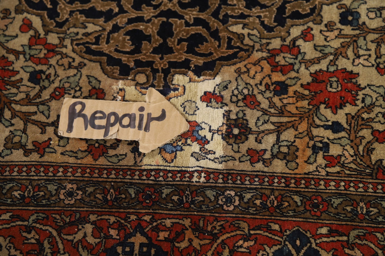 Pre-1900 Antique Vegetable Dye Sarouk Farahan Persian Rug 4x7 - 13