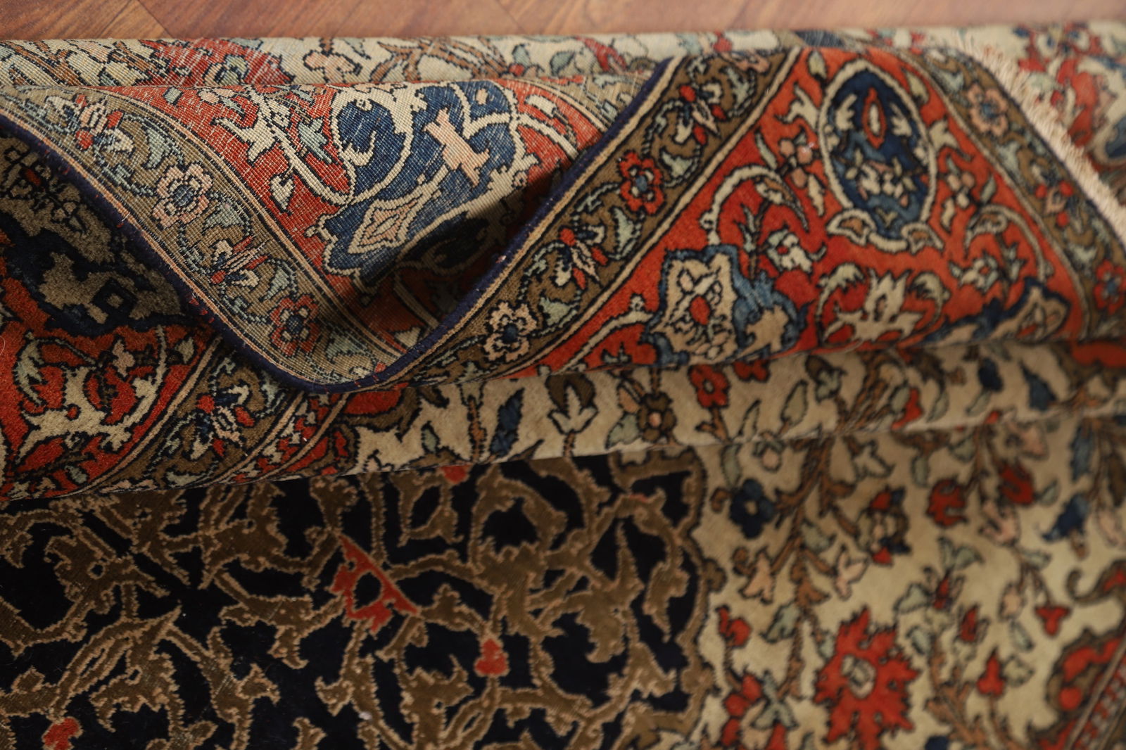 Pre-1900 Antique Vegetable Dye Sarouk Farahan Persian Rug 4x7 - 19