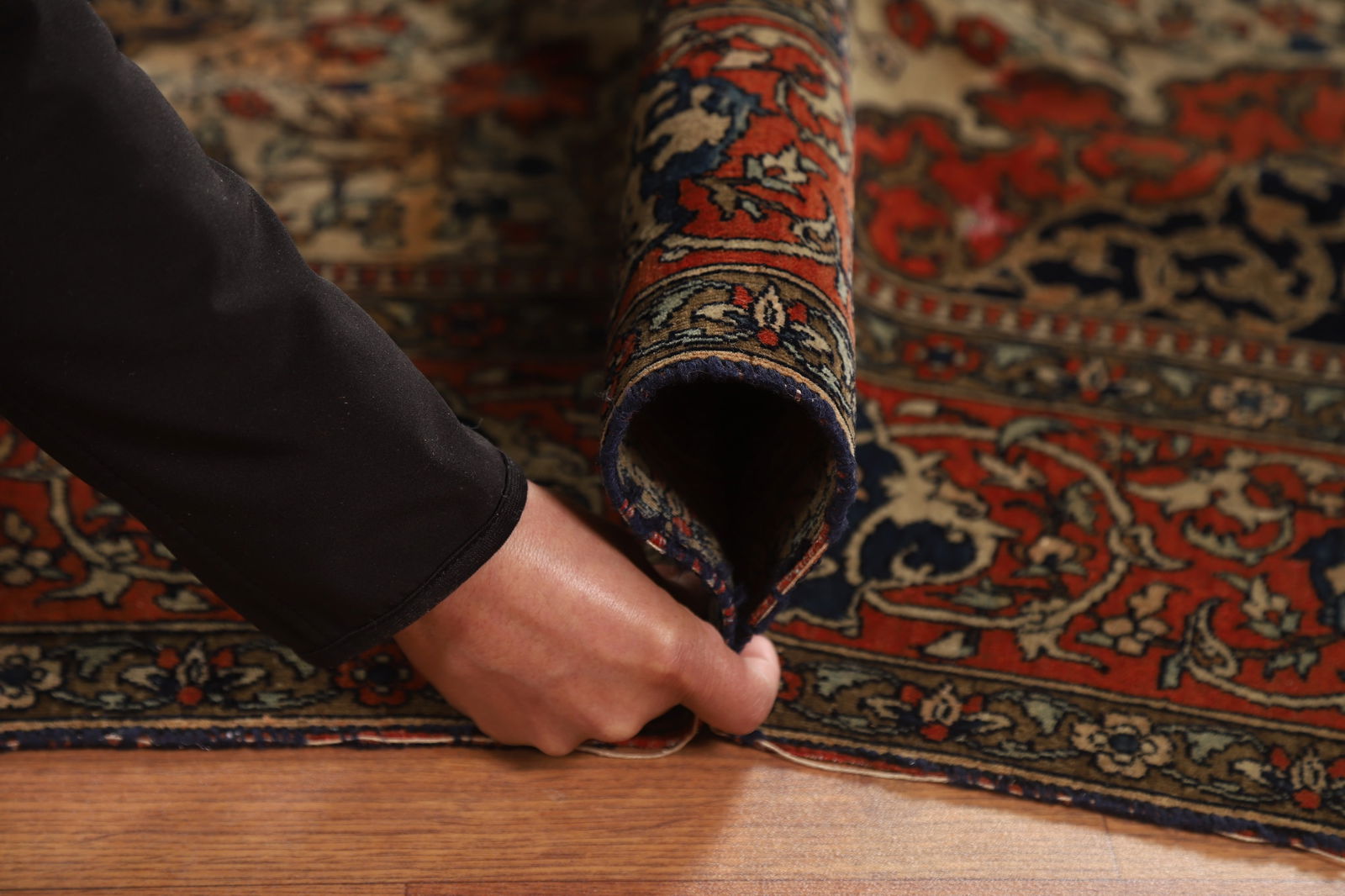 Pre-1900 Antique Vegetable Dye Sarouk Farahan Persian Rug 4x7 - 20