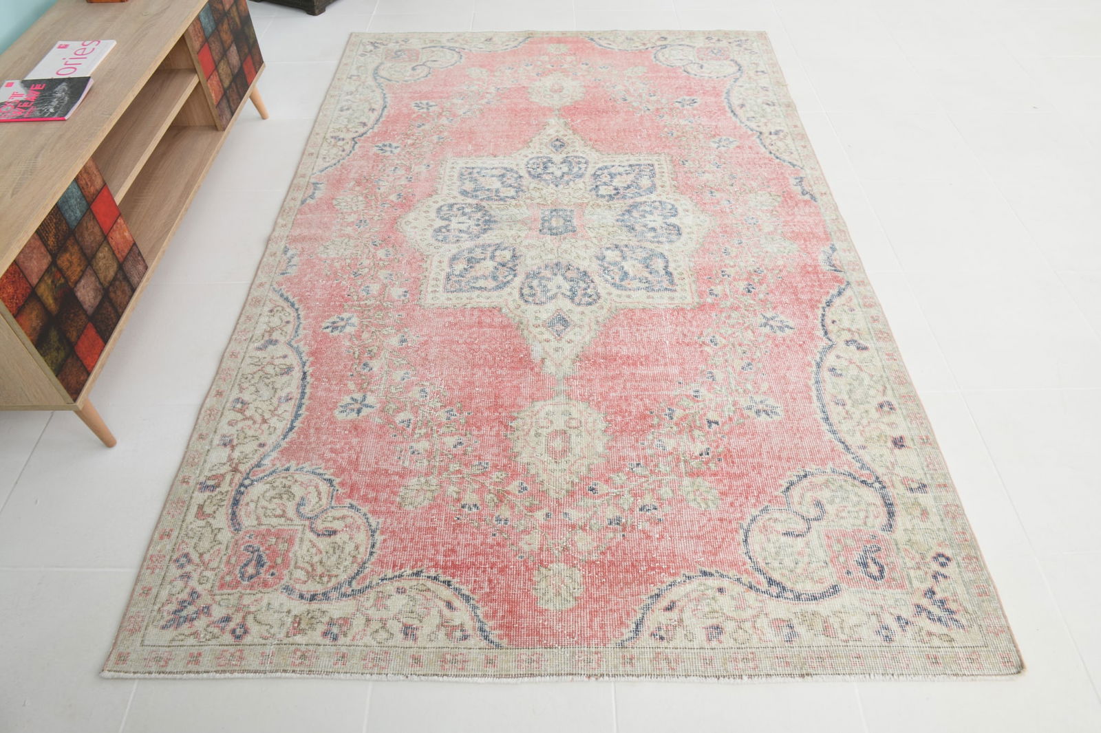 5'2'' x 7'11'' Handmade Vintage Wool Rug - 20489 - 5
