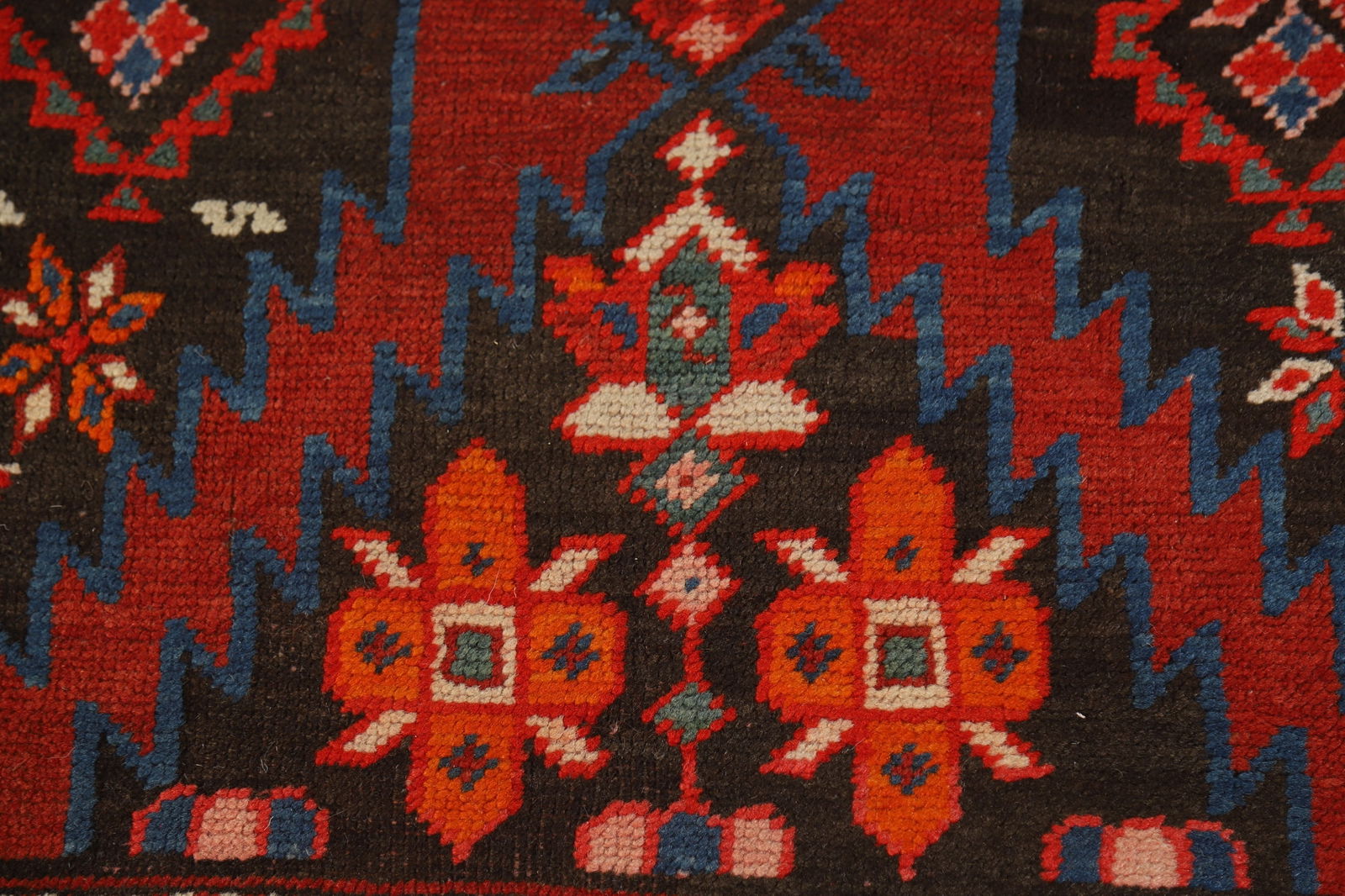 Pre-1900 Antique Kazak Vegetable Dye Runner Rug 3x12 - 8