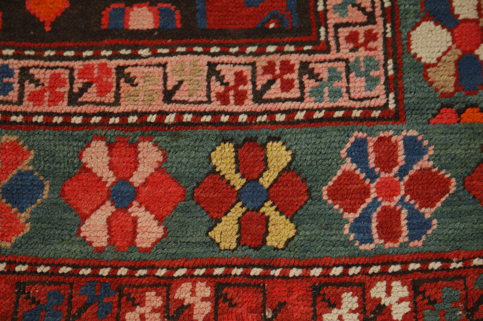 Pre-1900 Antique Kazak Vegetable Dye Runner Rug 3x12 - 9