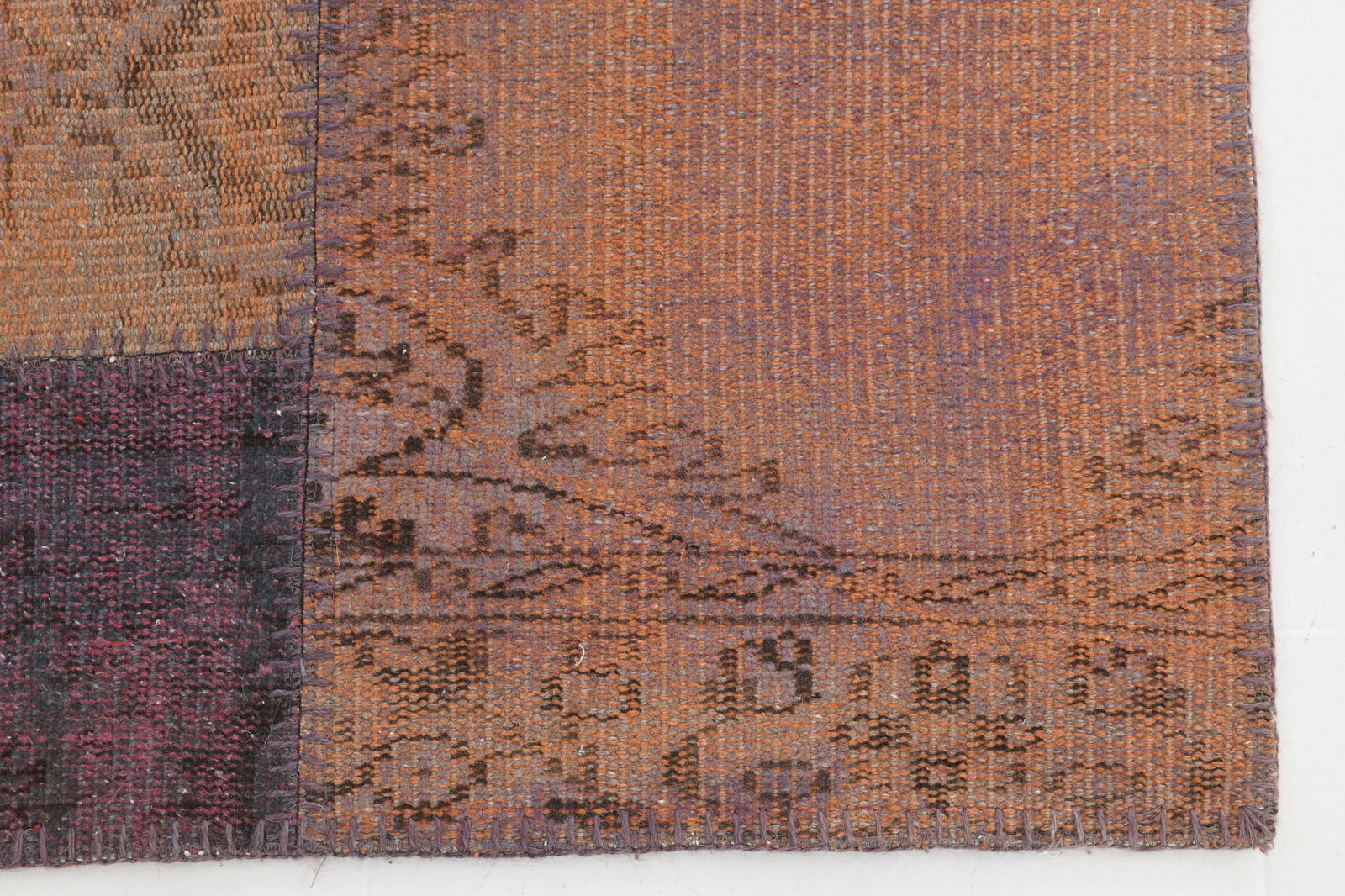 6'9'' x 9'11'' Handmade Vintage Wool Rug - 80 - 11