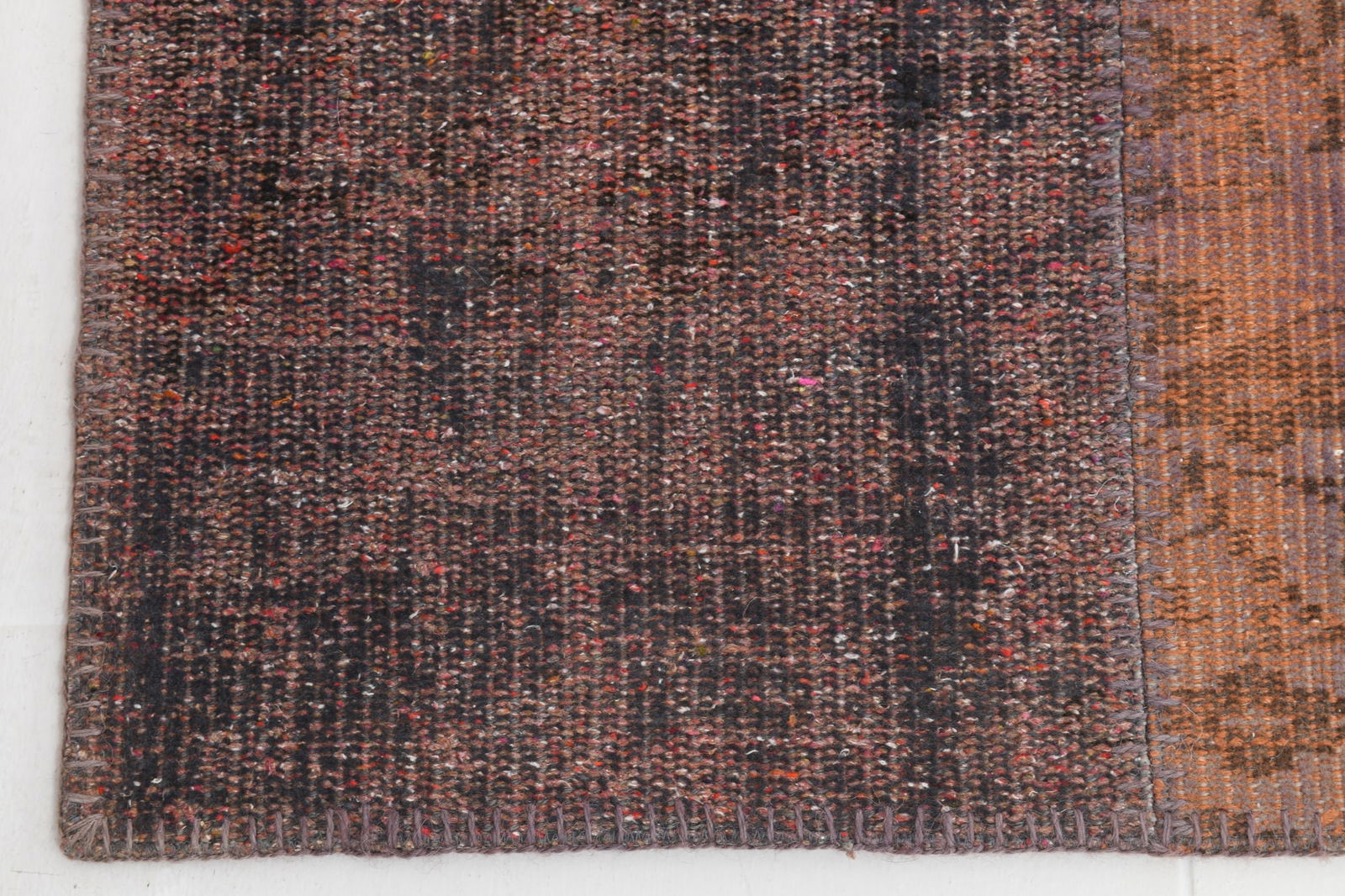 6'9'' x 9'11'' Handmade Vintage Wool Rug - 80 - 12