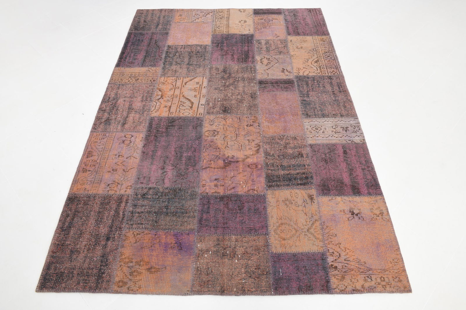 6'9'' x 9'11'' Handmade Vintage Wool Rug - 80 - 17