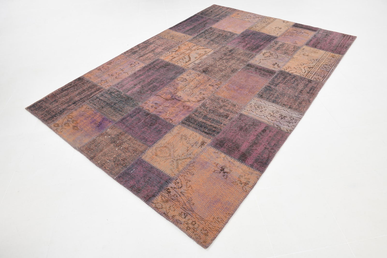 6'9'' x 9'11'' Handmade Vintage Wool Rug - 80 - 18