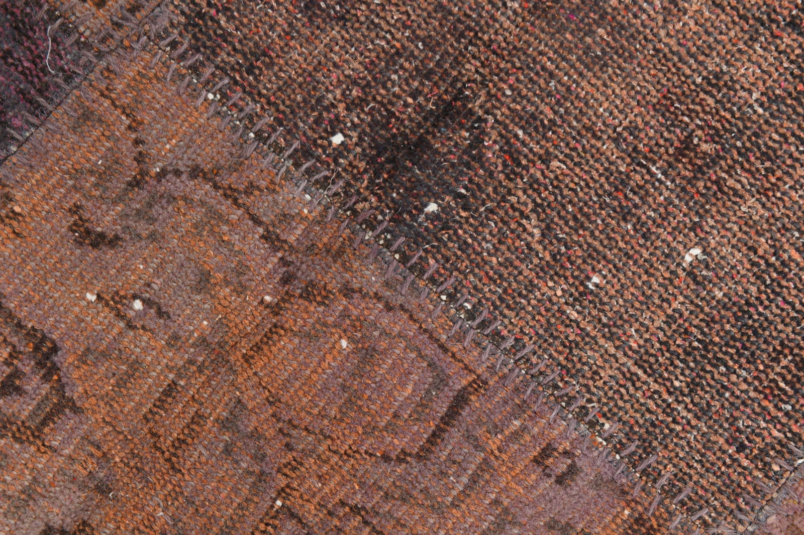 6'9'' x 9'11'' Handmade Vintage Wool Rug - 80 - 7