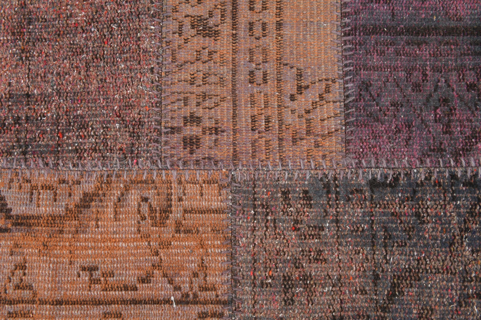 6'9'' x 9'11'' Handmade Vintage Wool Rug - 80 - 9