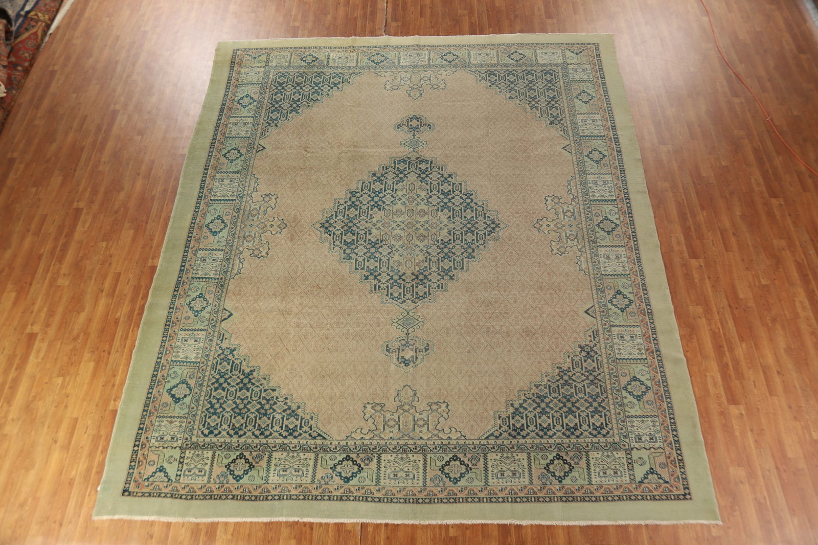 Antique Vegetable Dye Tabriz Persian Large Rug 10x13 - 17