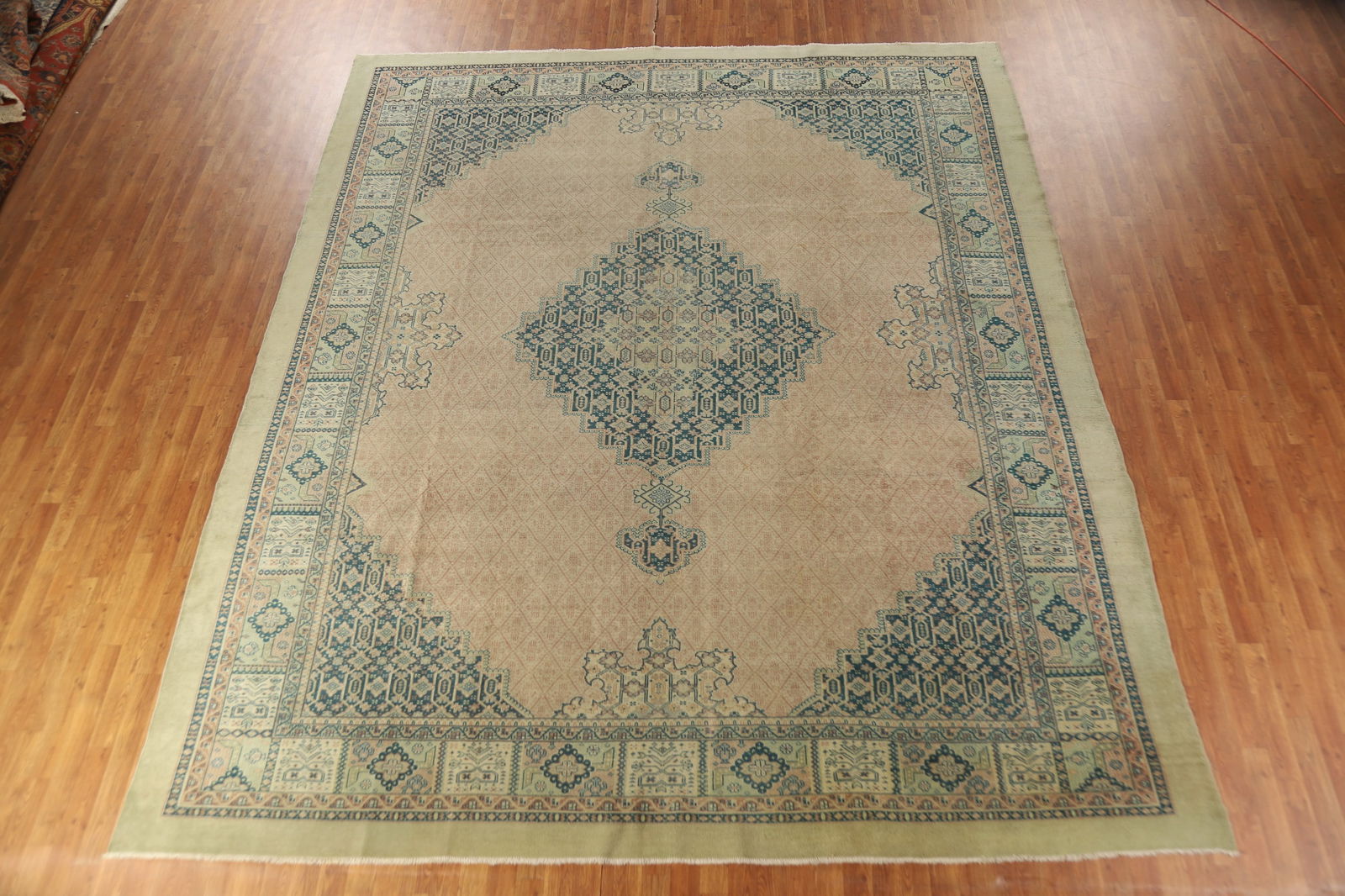 Antique Vegetable Dye Tabriz Persian Large Rug 10x13 - 3