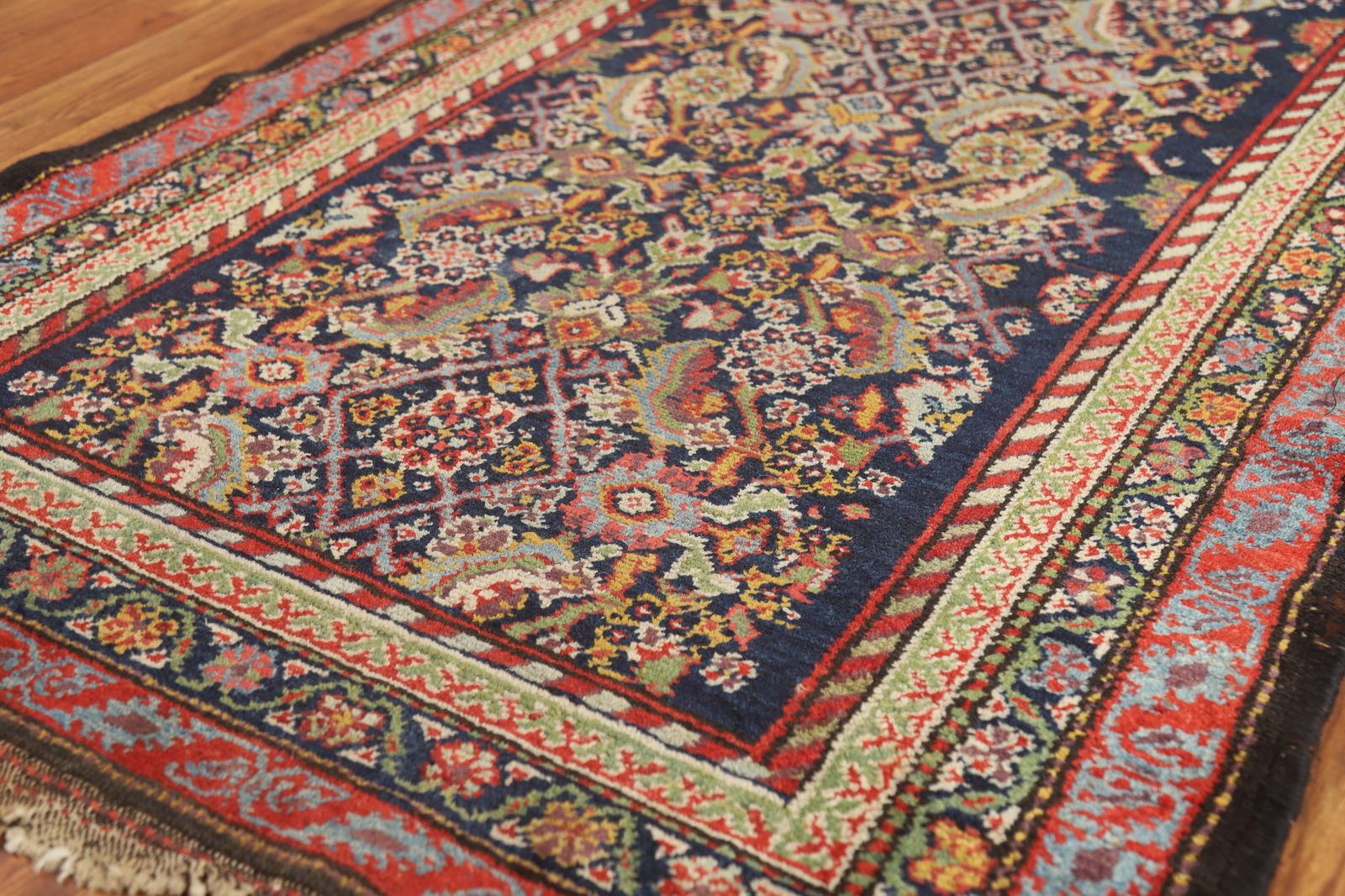Pre-1900 Antique Vegetable Dye Malayer Persian Runner Rug 3x13 - 6