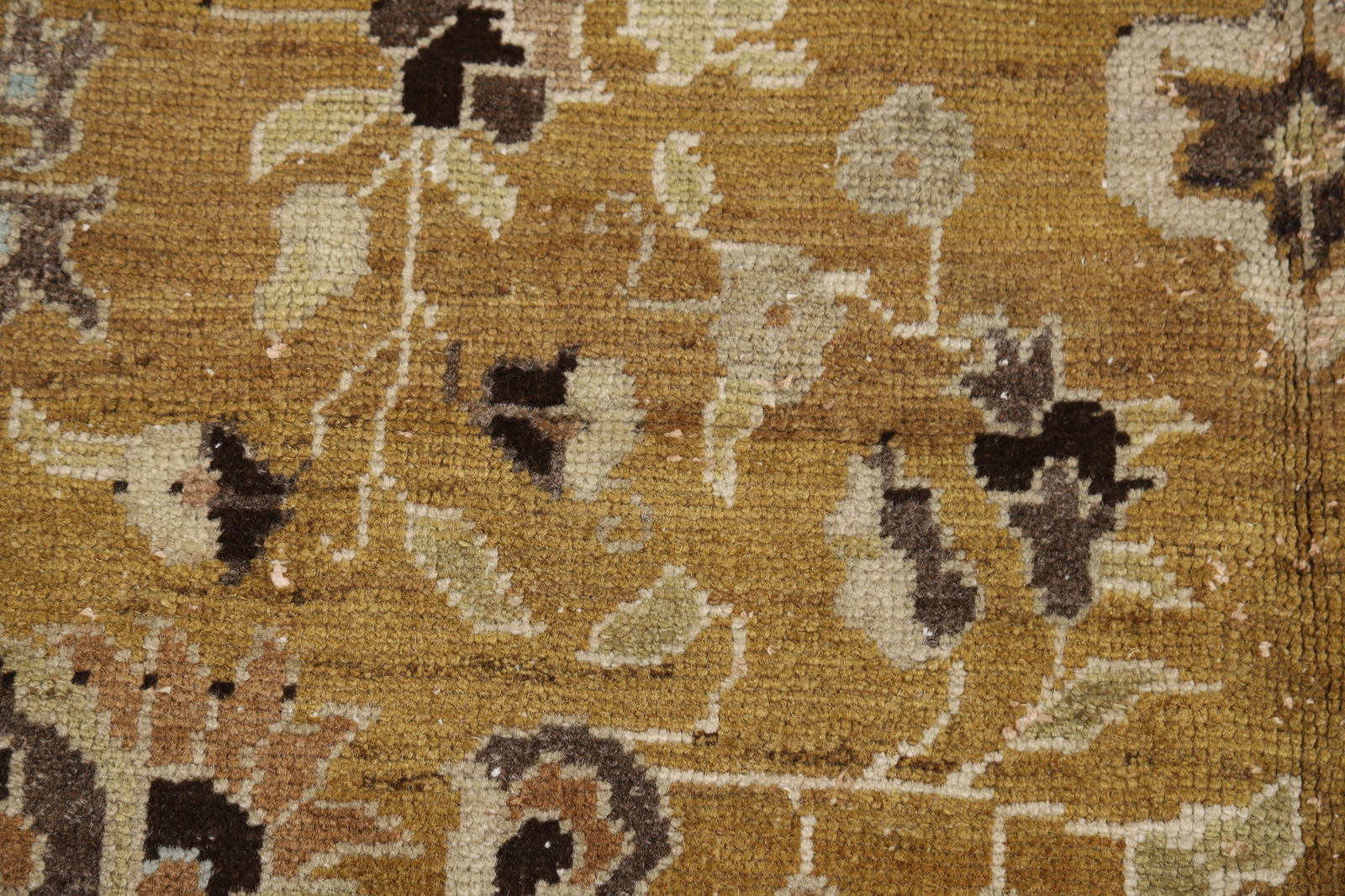 Antique Gold Vegetable Dye Mashad Persian Area Rug 5x8 - 10