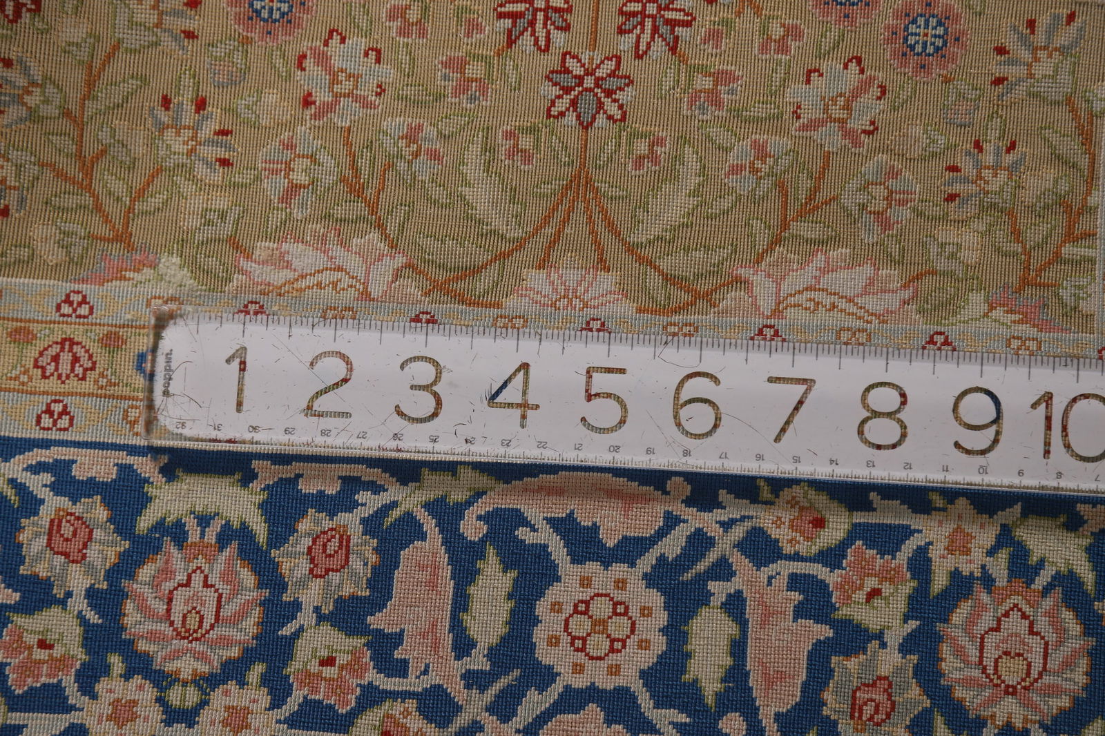 Pre-1900 Antique Silk/ Silver Qum Vegetable Dye Persian Rug 4x6 - 19