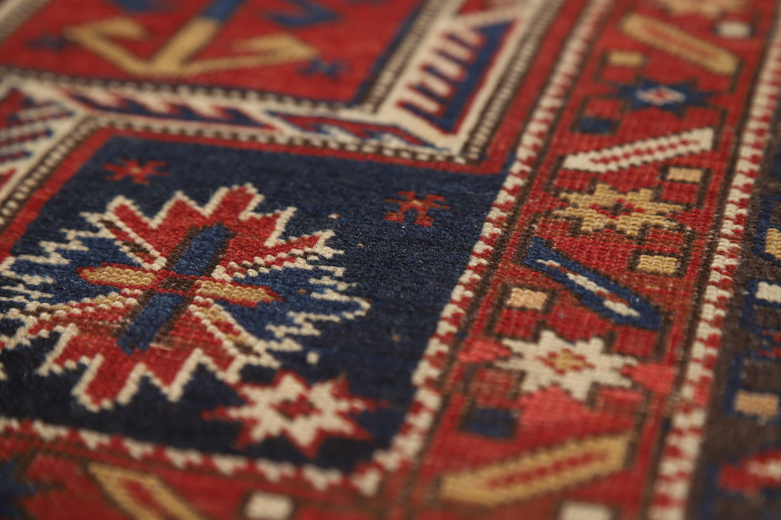 Pre-1900 Antique Vegetable Dye Kazak Oriental Rug 4x7 - 11