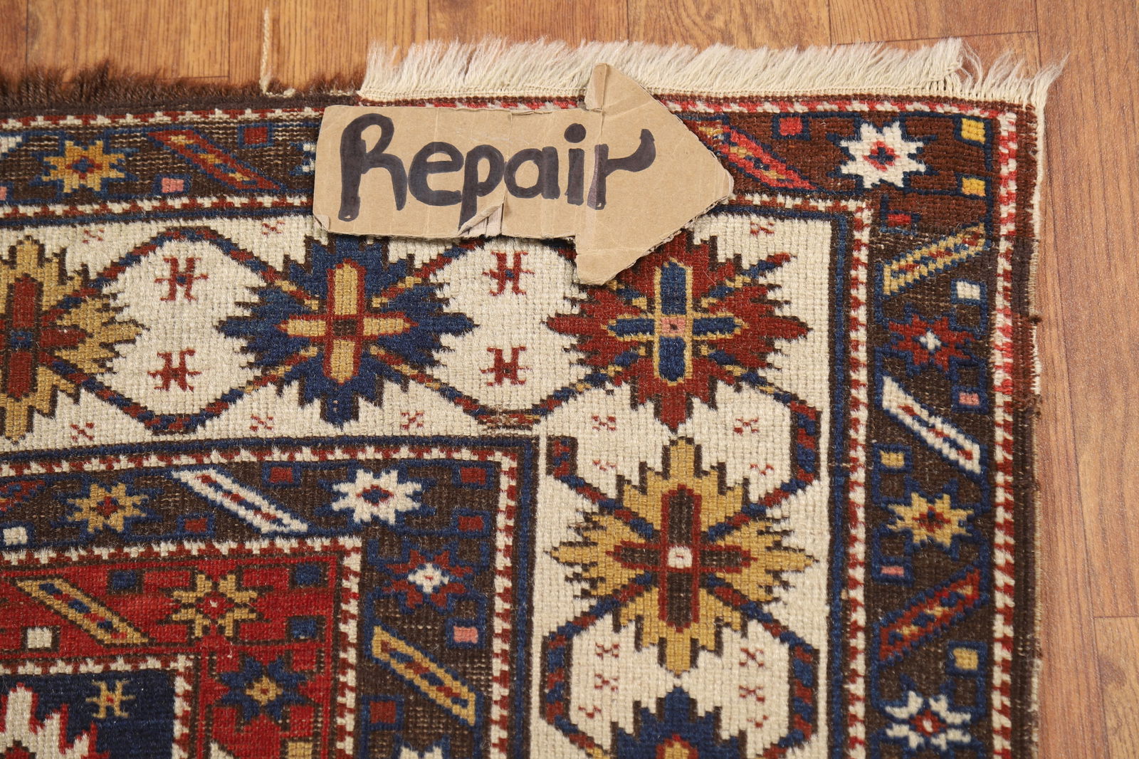 Pre-1900 Antique Vegetable Dye Kazak Oriental Rug 4x7 - 14