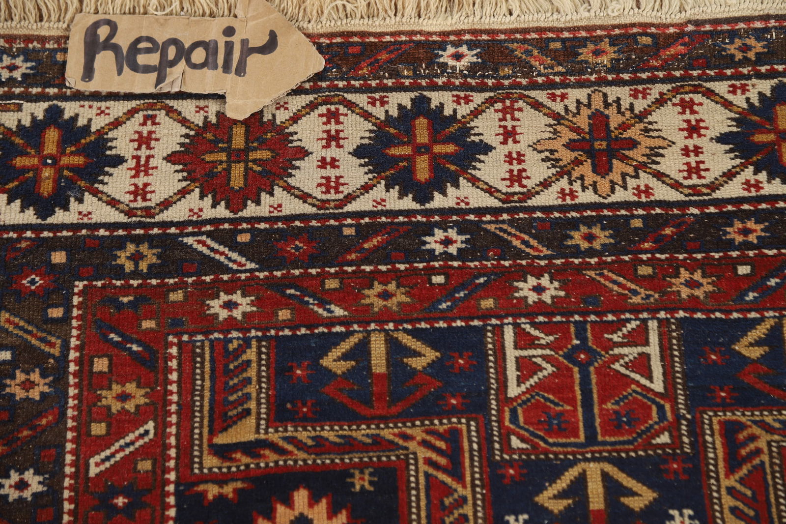 Pre-1900 Antique Vegetable Dye Kazak Oriental Rug 4x7 - 16