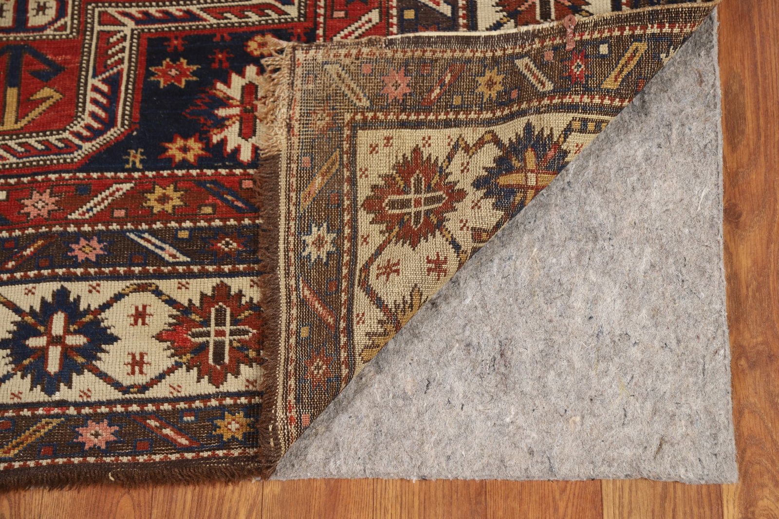 Pre-1900 Antique Vegetable Dye Kazak Oriental Rug 4x7 - 8