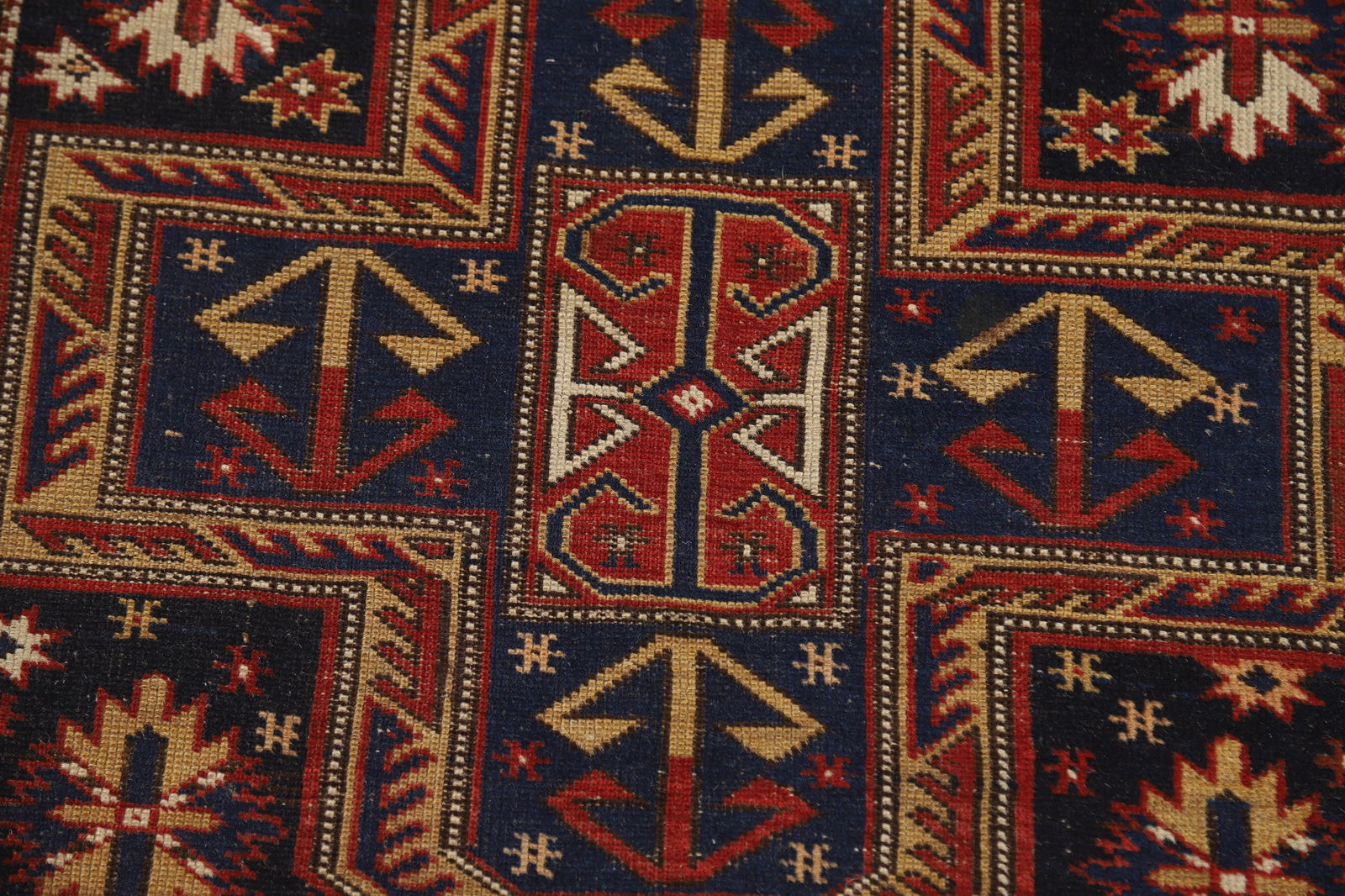 Pre-1900 Antique Vegetable Dye Kazak Oriental Rug 4x7 - 9