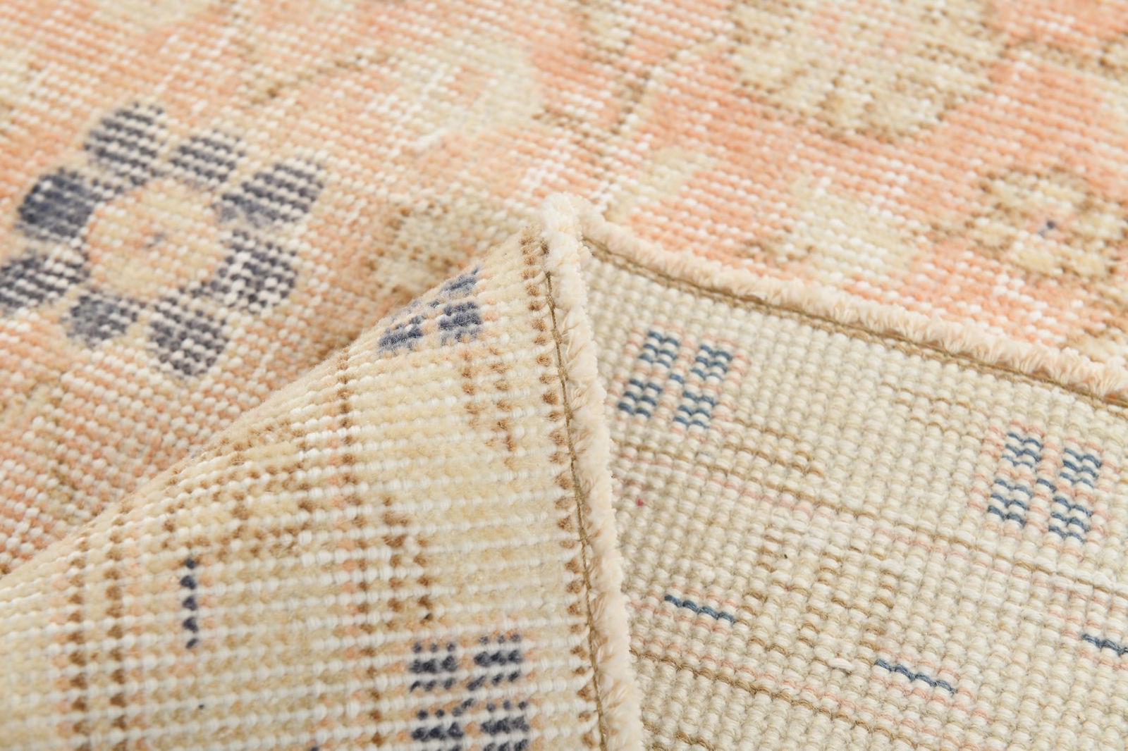 6'6'' x 10'0'' Handmade Vintage Wool Rug - 19070 - 14