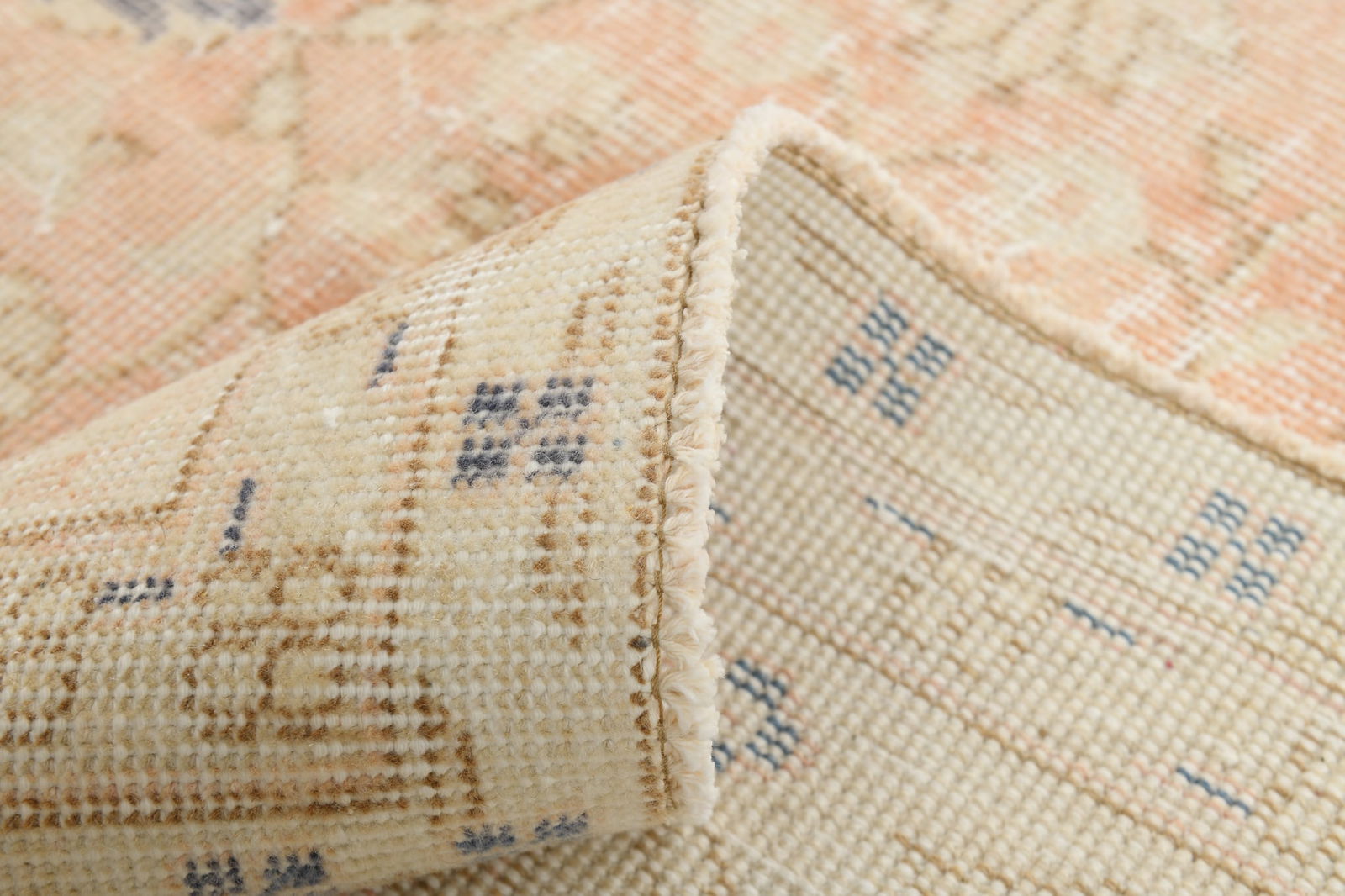 6'6'' x 10'0'' Handmade Vintage Wool Rug - 19070 - 15