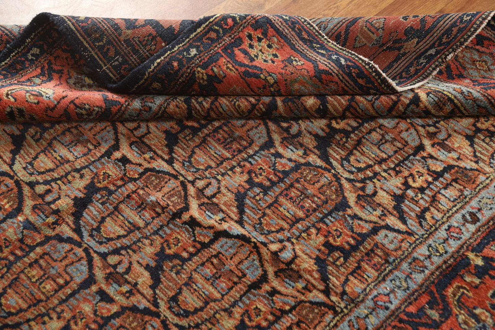 Pre-1900 Antique Senneh Vegetable Dye Persian Rug 5x16 - 16