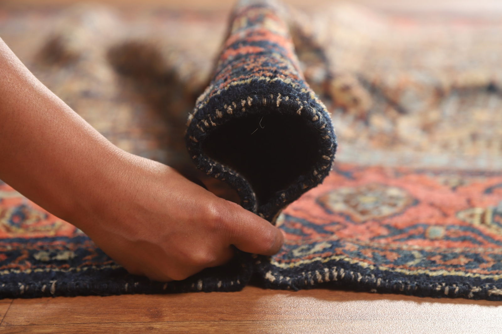 Pre-1900 Antique Senneh Vegetable Dye Persian Rug 5x16 - 18