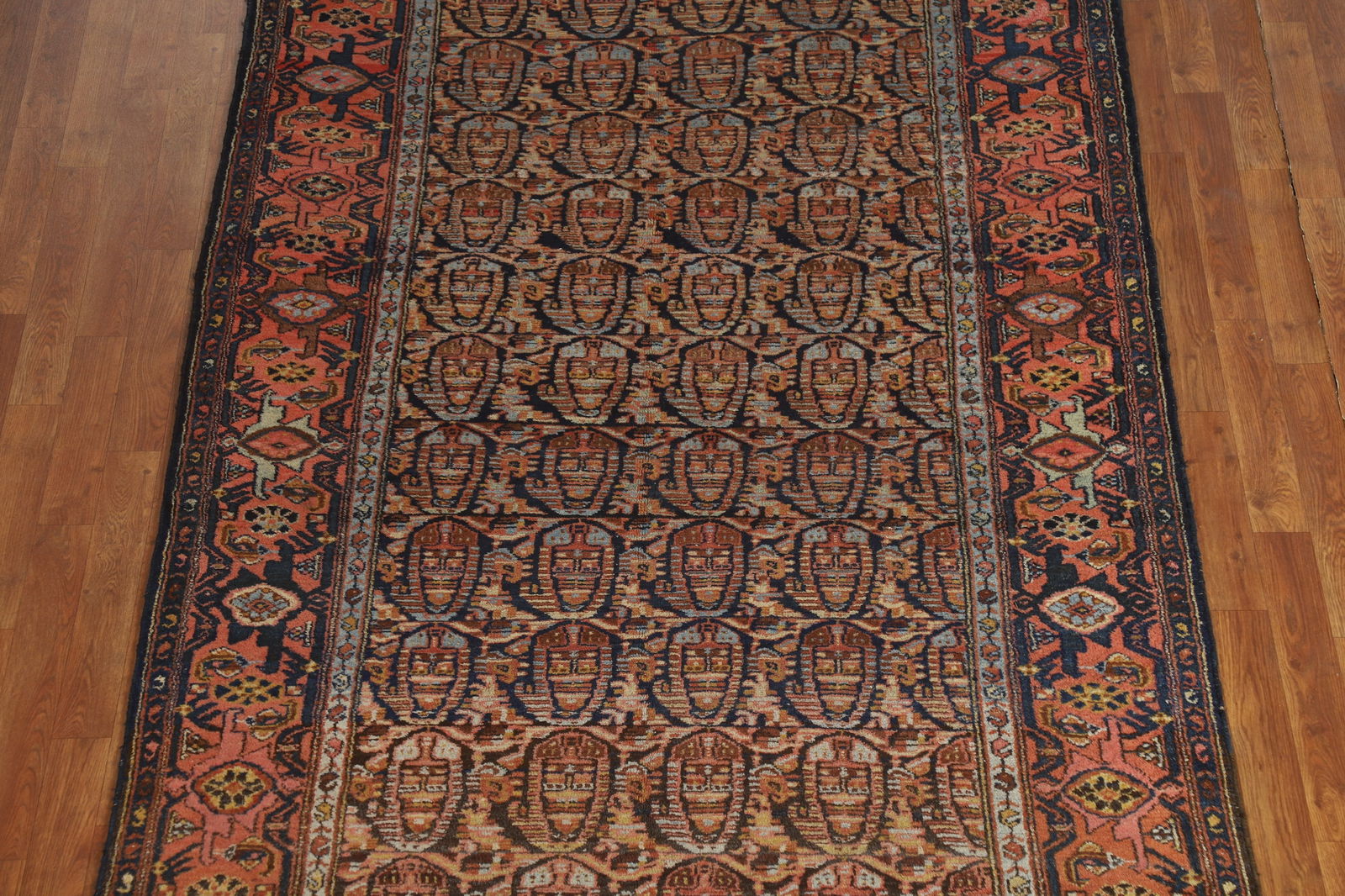 Pre-1900 Antique Senneh Vegetable Dye Persian Rug 5x16 - 4