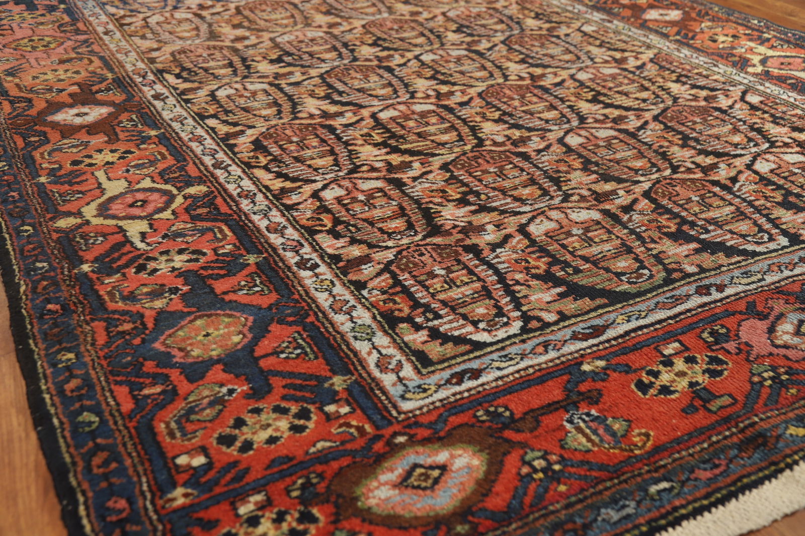 Pre-1900 Antique Senneh Vegetable Dye Persian Rug 5x16 - 6